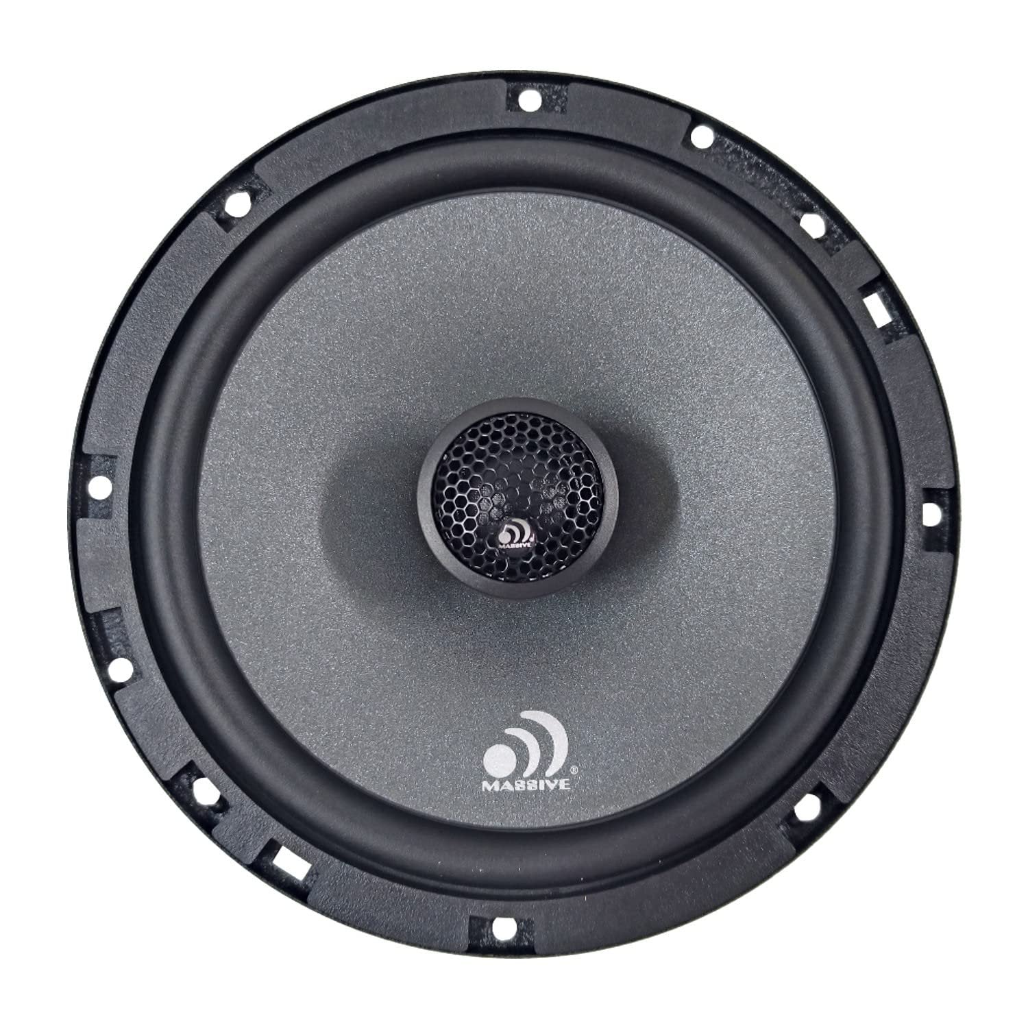 Massive Audio FC6X - 6.5 Inch, 150 Watts Max Hi Quality Coaxial Speakers, Faze Series, 20mm Aluminum Dome Ferro Fluid, 6dB Crossover, 4 Ohm (Sold AS Pair)