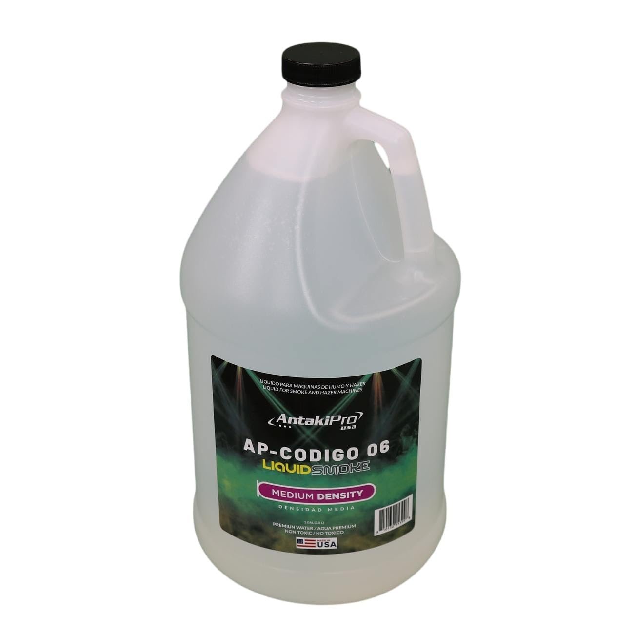 ANTAKIPRO AP-CODIGO6 Medium Density Fog Juice Liquidsmoke Non-Toxic Odorless Water-Based Fog Machine Fluid for All Standard Fog Machines - 1 Gallon