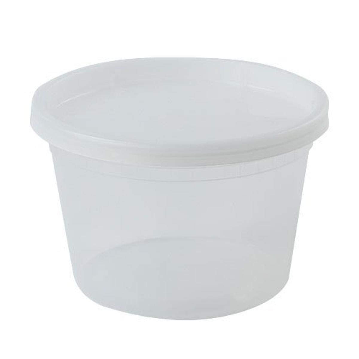 Kingzak Stackable Premium Clear Plastic Deli Containers with Lids - 16 oz (Pack of 36) - Durable & Reusable Design - Perfect for Weddings, Parties, Catering and More