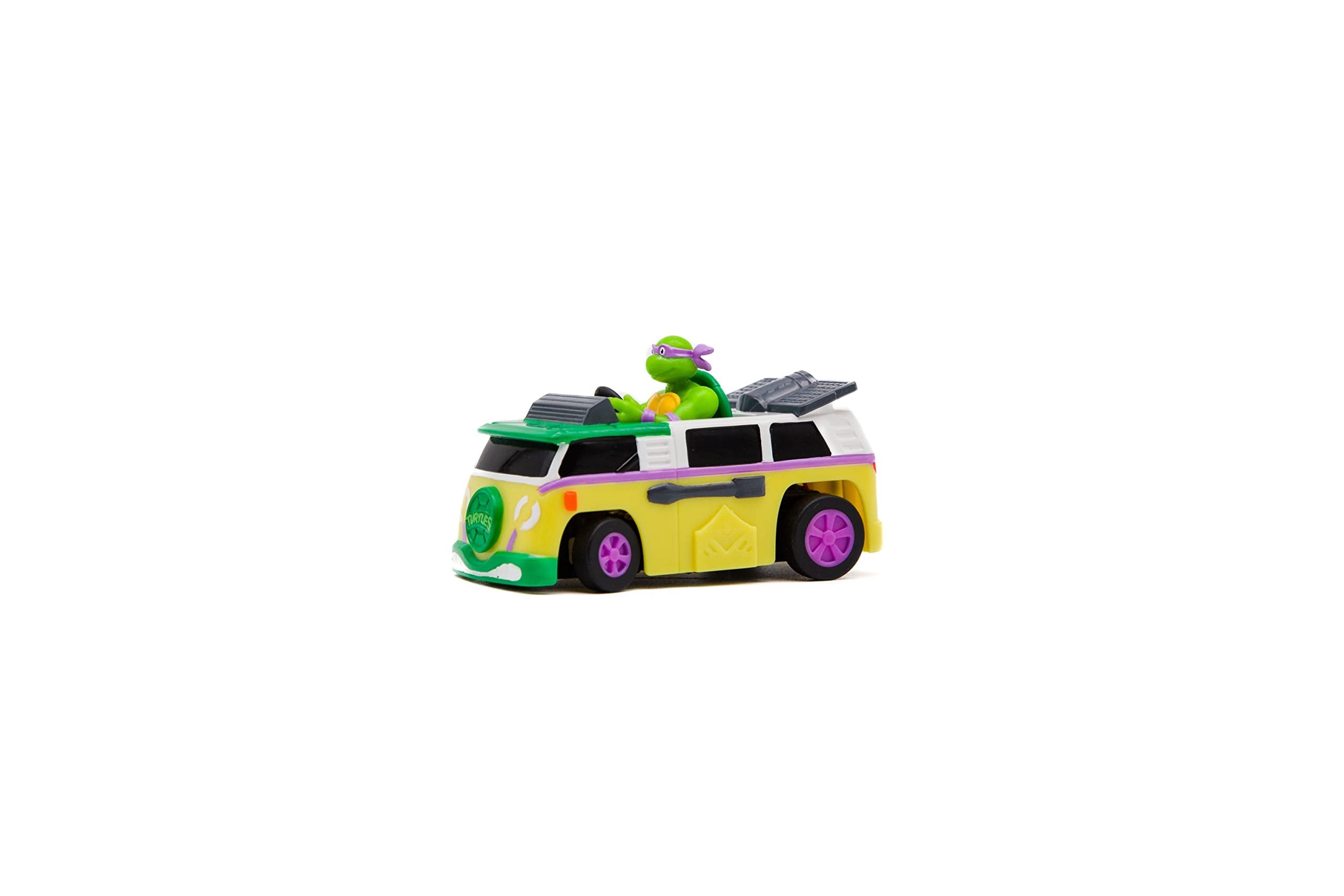 Teenage Mutant Ninja Turtles 3" Micro Shell Racers, Donatello, Ages 5+ - 2.4 Ghz Rc Vehicle with Turtle Half Shell Controller - Collect All 4!
