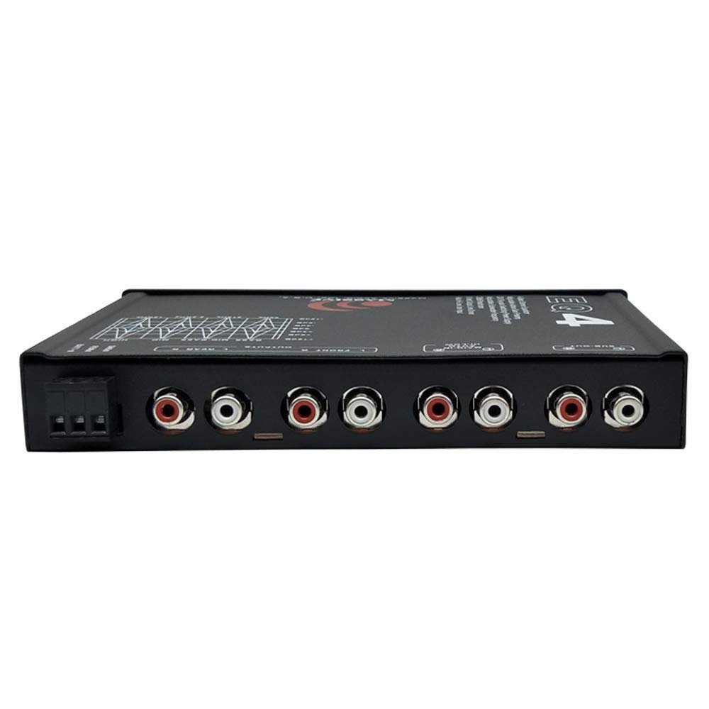 Massive Audio EQ4 Car Equalizer with 4 Band Graphic Equalizer - AUX inputs - 8V Line Driver - 12dB Crossover