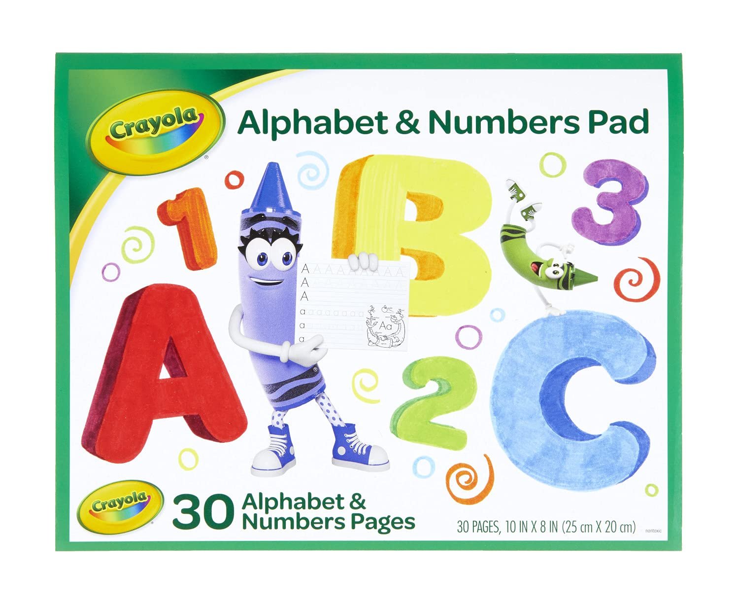 Crayola Alphabet Pad, Tracing Worksheets, 30 Pages, White, 10 x 8 Inches