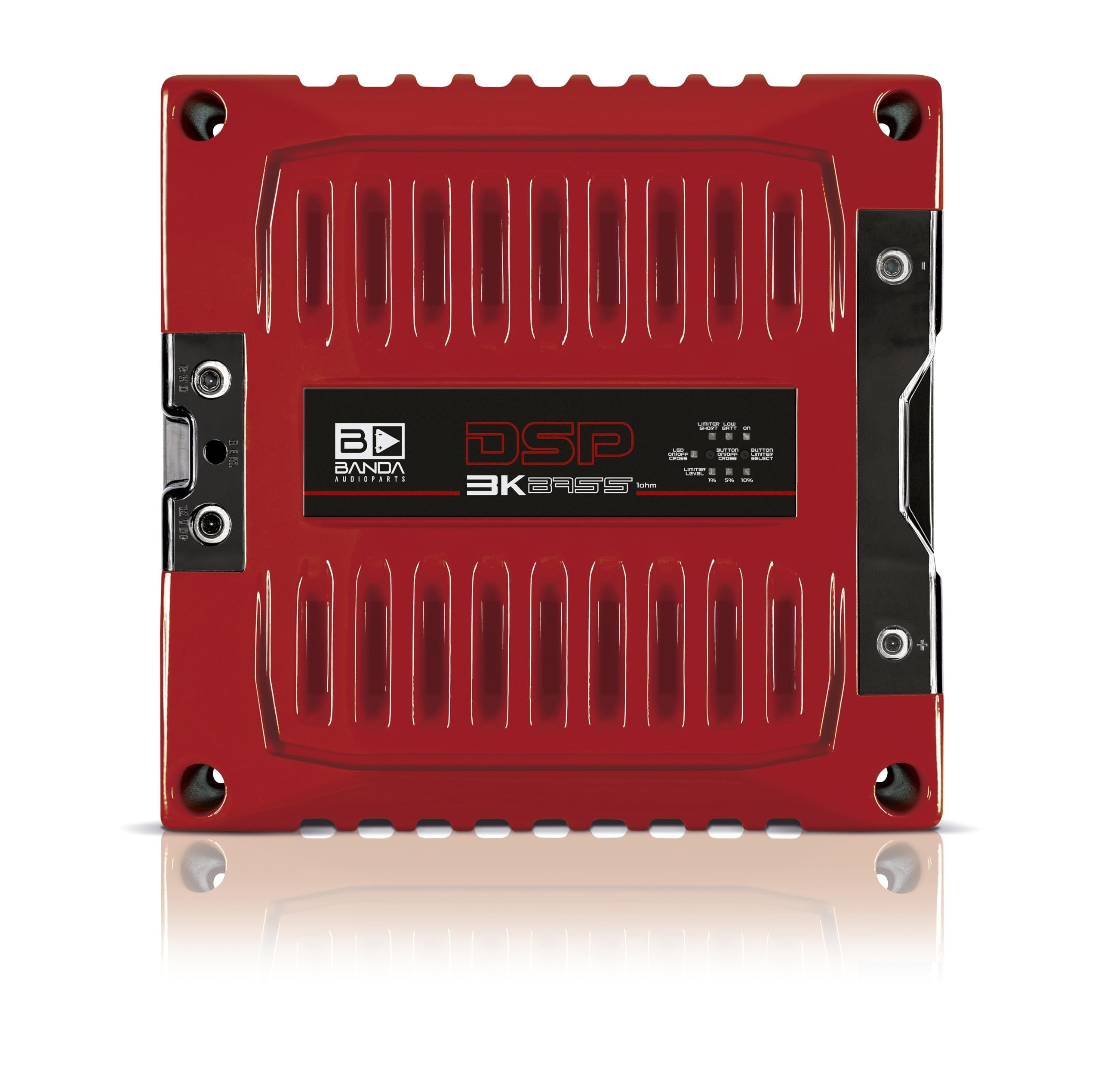BANDA Audioparts DSP3K1REDBASS Band Amplifier Module 3k1 3000wrms 1-Ohm 1 Channel Car Audio Amp DSP BASS Model with 3 Limiter Integrated Level Positions - DSP3K1RED