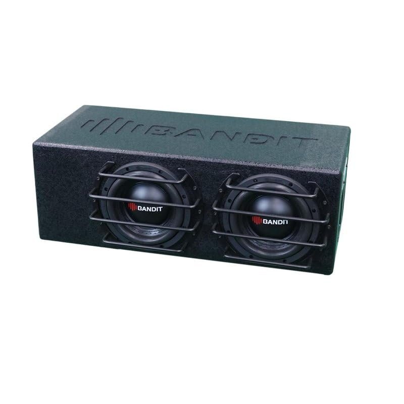 DEEJAY LED BANDIT2X6.5 Despacito Dual Two 6.5-inch Subwoofers in A Box Cabinet 800 Wrms 1600 Watts Peak with Grill Guard and Two Voice Coils 2 ohms Each