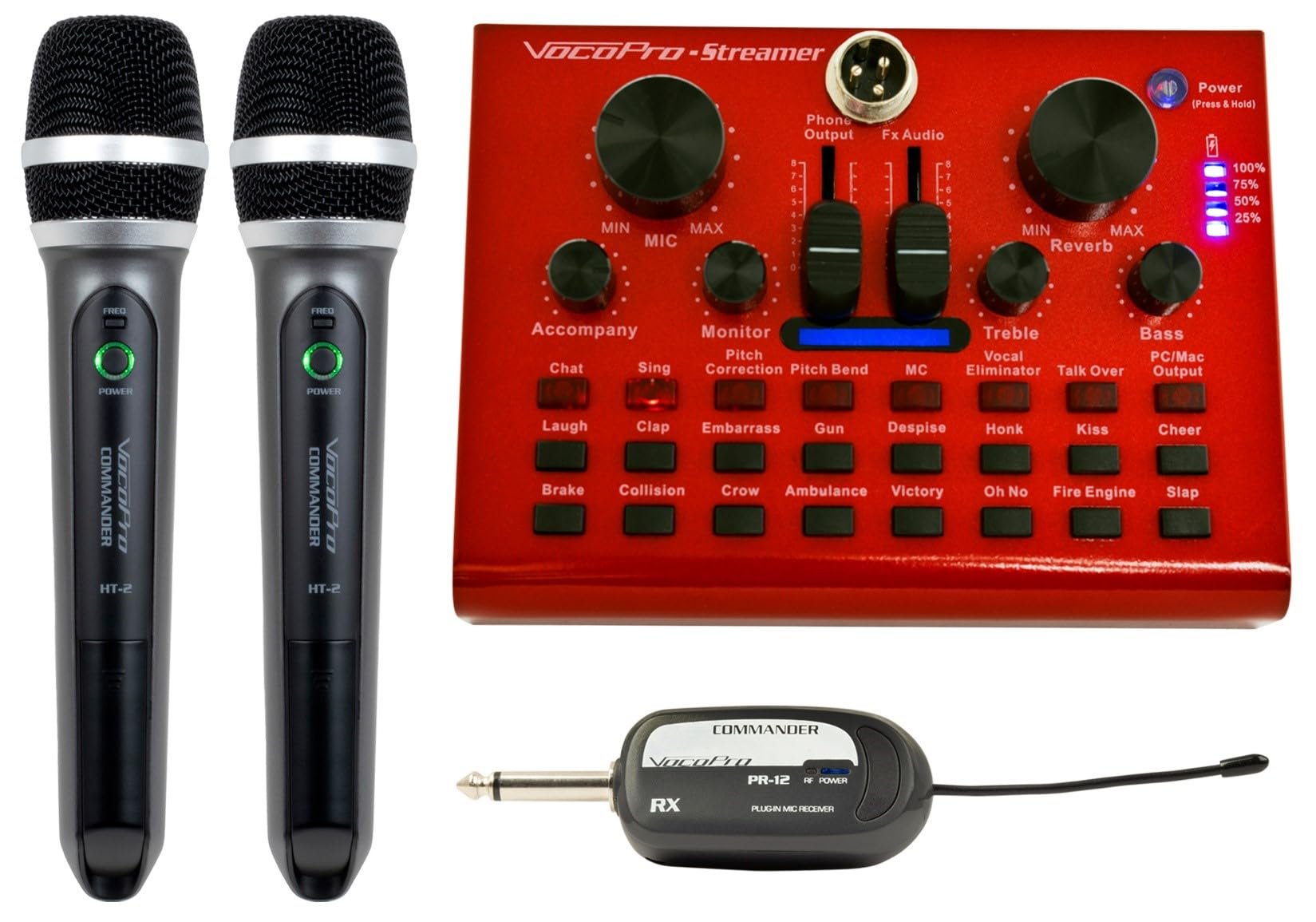 K-Mix-Wireless - Digital Karaoke Mixer/USB Interface with Dual Wireless Microphones