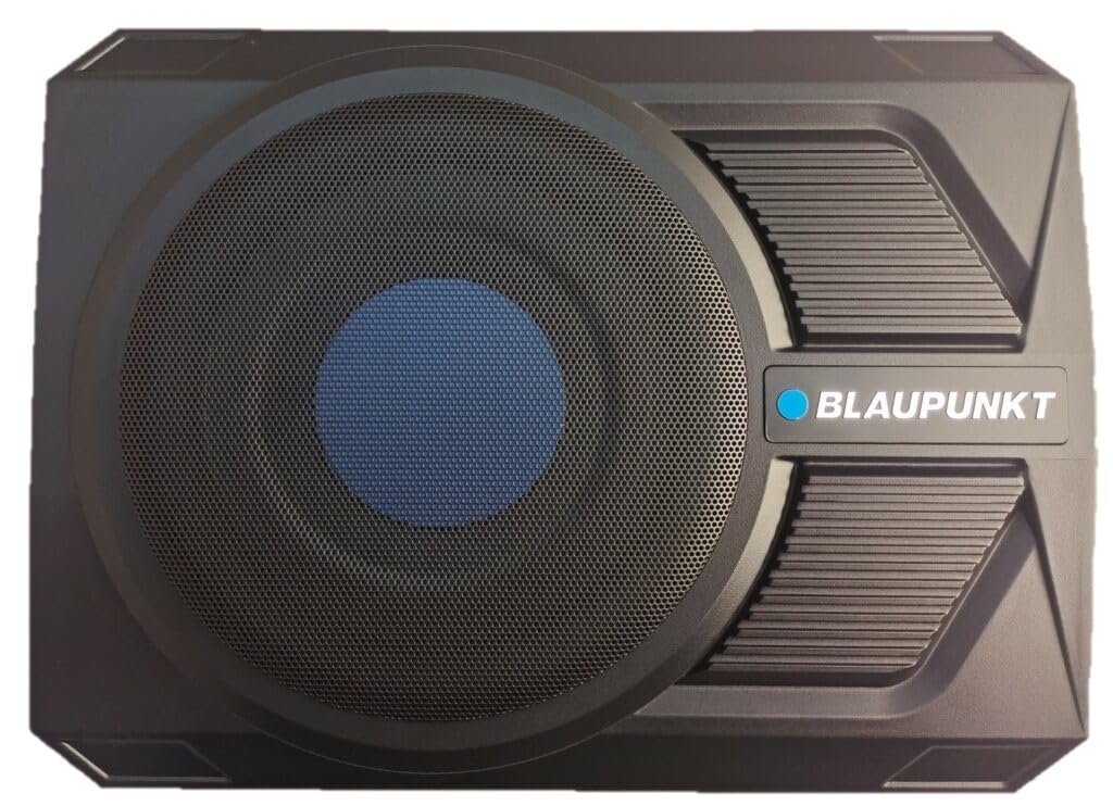 BLAUPUNKT GTHS131PRO 10-inch PRO Powered Underseat Subwoofer Enclosure 350 Watts Digital Signal Processors Car Audio Speaker Systems Built-in Amplifier Simplifies Installation