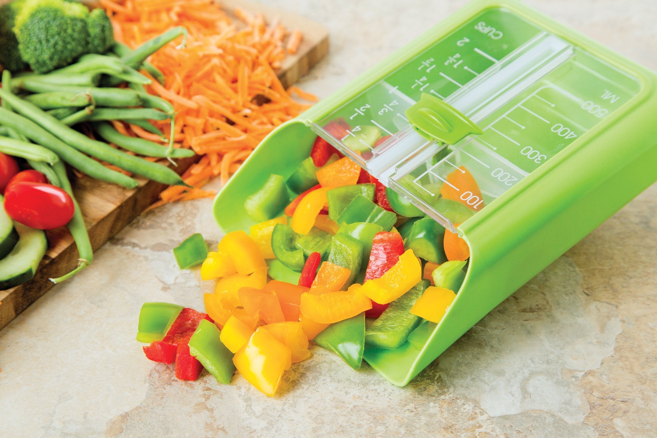 Healthy Measures Adjustable Prep 'N Measuring Cup, Green