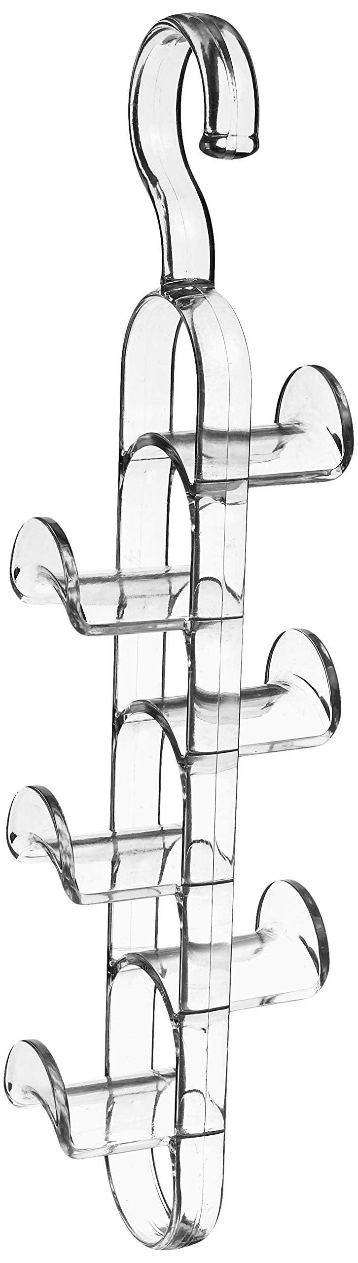 Spectrum Diversified Organizer, 6 Hooks for Handbags & Wristlets Vertical Purse Storage, Closet Accessory Hanger, Clear