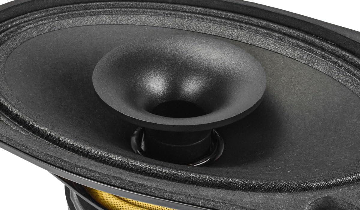 PRV AUDIO 6x9 Coaxial Car Audio Speaker 69CX380-4 Loudspeaker with Built-in Tweeter Driver and Grill Included 380 Watts 4 Ohm (Single)