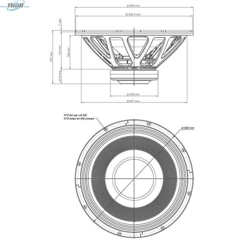 Eighteen Sound 21LW2600-8 LF Driver 21-inch Extended Low Frequency...