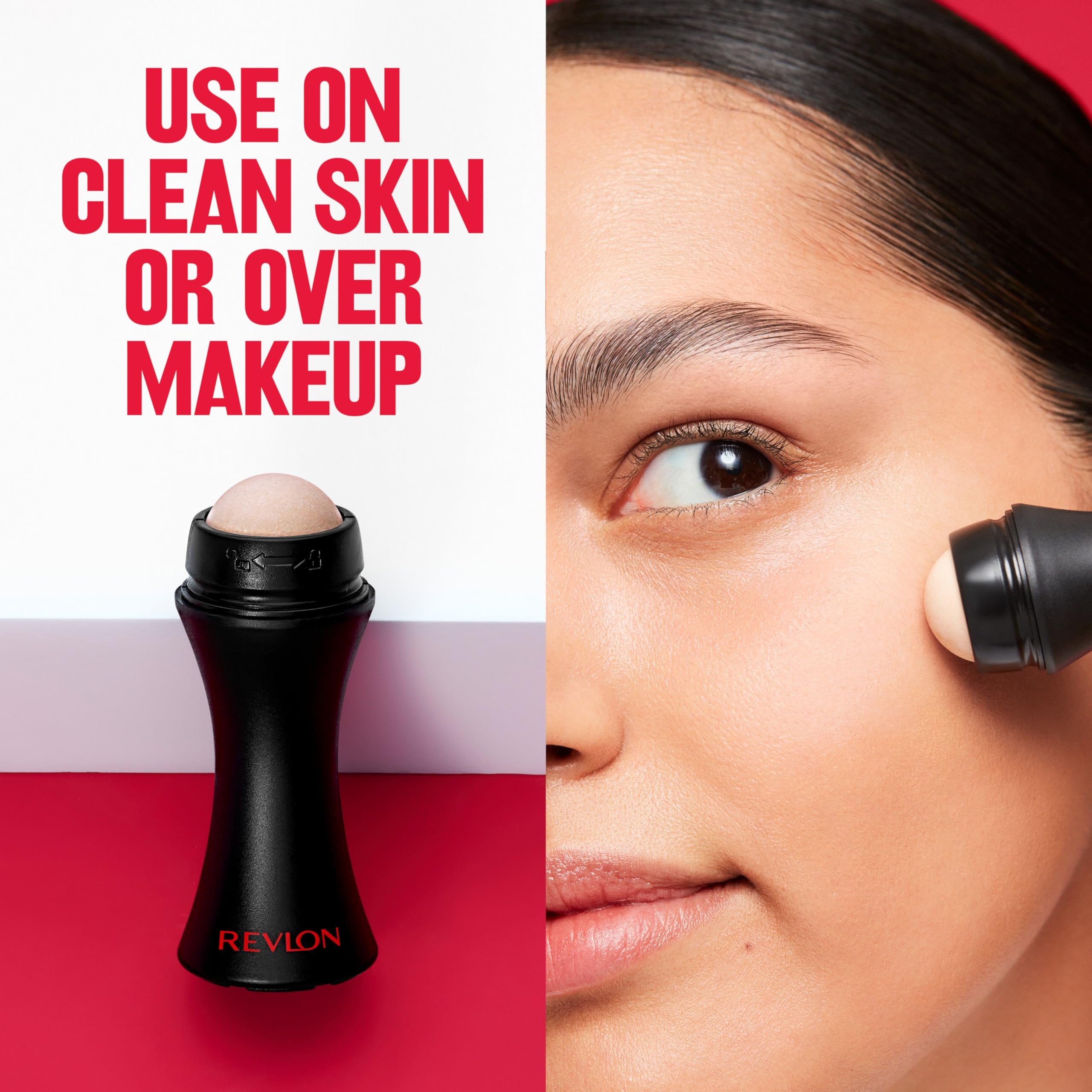 Revlon Face Roller, Oily Skin Control for Makeup, Oil Absorbing, Volcanic Reusable Facial Skincare Tool for At-Home or On-the-Go Mini Massage, 1 Count