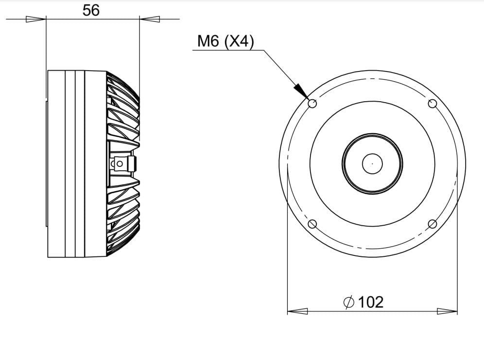B&C Speakers DRV780TN-8 Compression Driver 1.4 inch Horn Throat Diameter Titanium Diaphragm 110 Watts Rms 220 Watts Peak 8 Ohms Motorcycle Car Pro Audio Sound Speaker - DRV780TN8