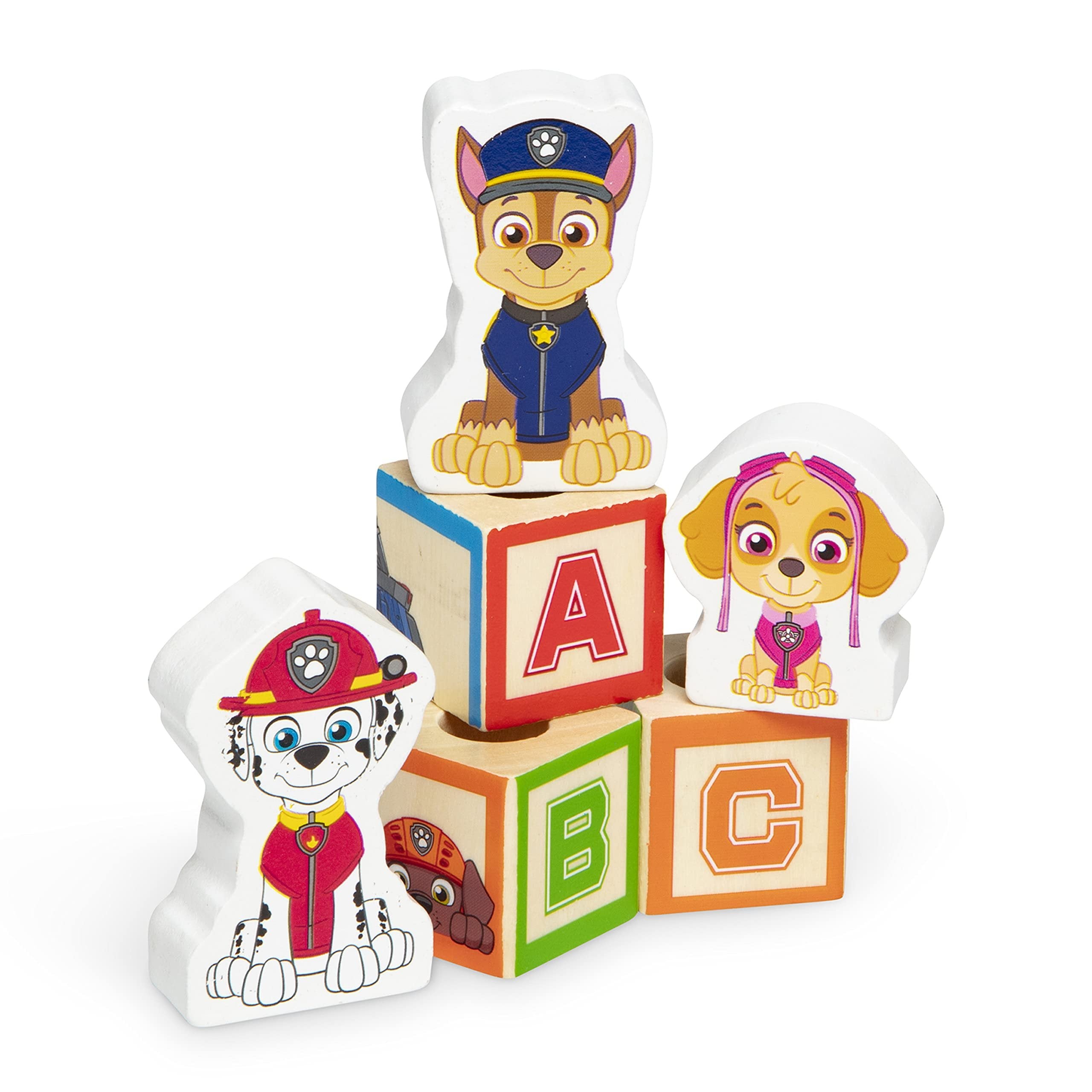 Melissa & Doug PAW Patrol Wooden ABC Block Truck (33 Pieces) - Sort And Stack Toys, Alphabet Blocks For Toddlers, Vehicle Toys For Kids Ages 3+, 34.93 cm x 17.78 cm x 10.03 cm