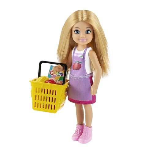 Barbie Chelsea Can Be Doll & Snack Stand Playset with 15+ Accessories Including Snack Stand, Register & Shopping Basket, Blond Doll