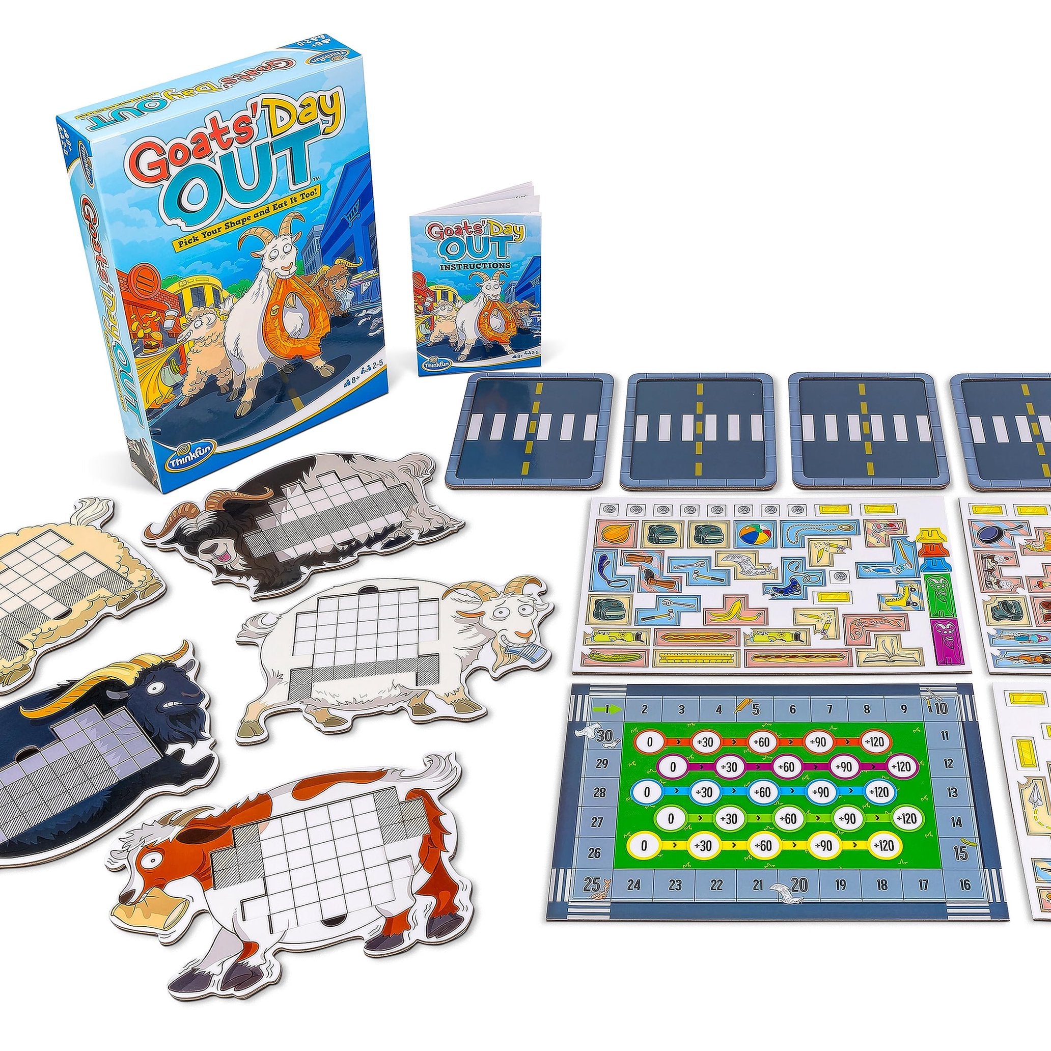 ThinkFun Goats' Day Out: A Hilarious Addictive Chaotic Goat Themed Board Game