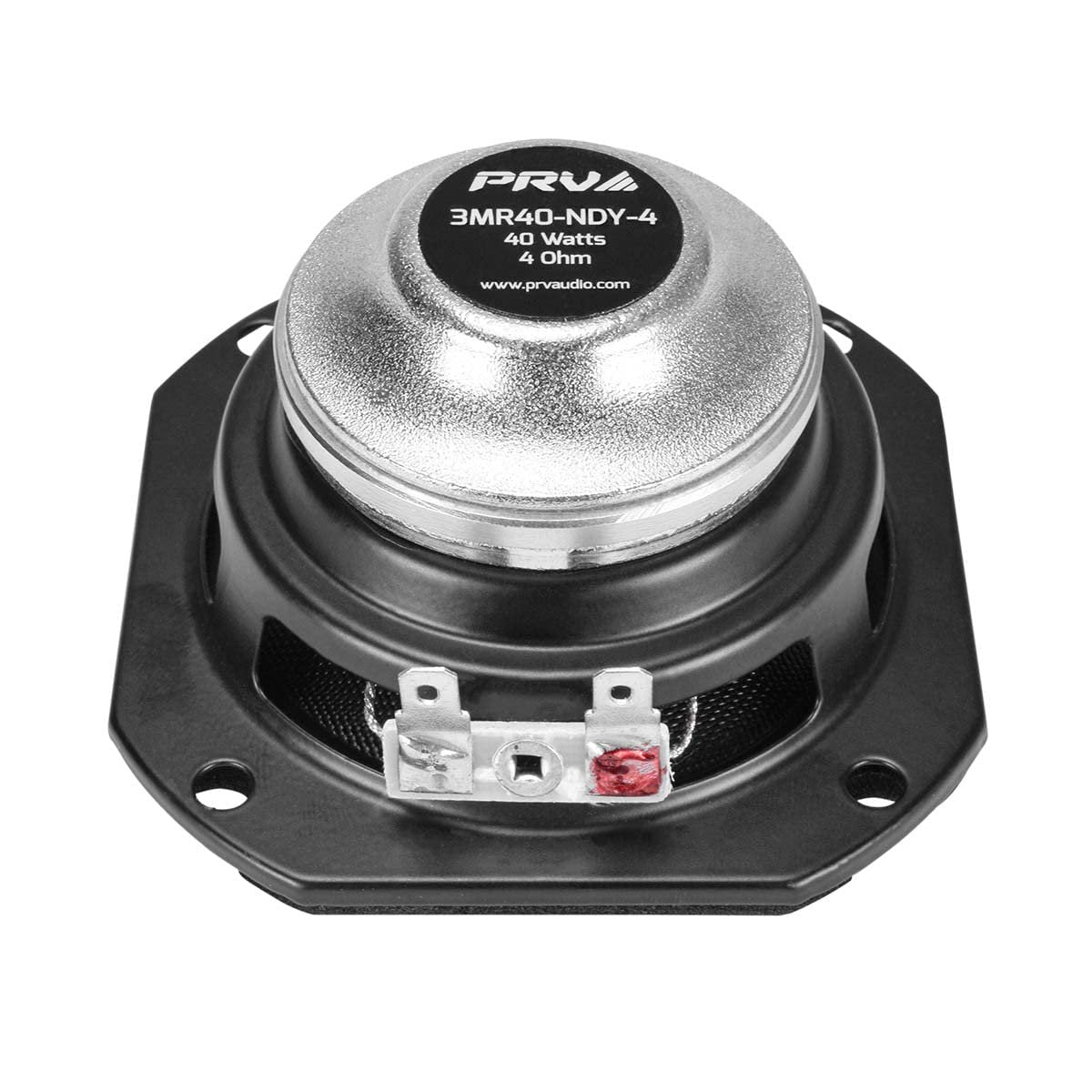 PRV AUDIO 3-inch Full-Range Neodymium Speaker 3MR40-NDY-4 PRO Audio Midrange with 40 Watts Power Handling, 4 Ohm, and Versatile Performance for Car Audio Applications (Single)