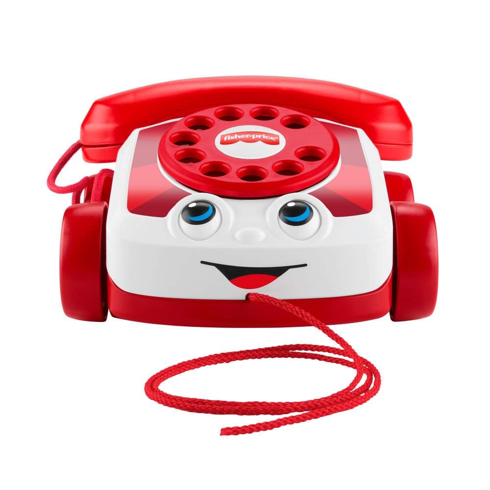 Fisher-Price Baby Toy Red Chatter Telephone, Mattel 80th Anniversary Edition Pull-Along Activity for Infants & Toddlers Ages 1+ Years