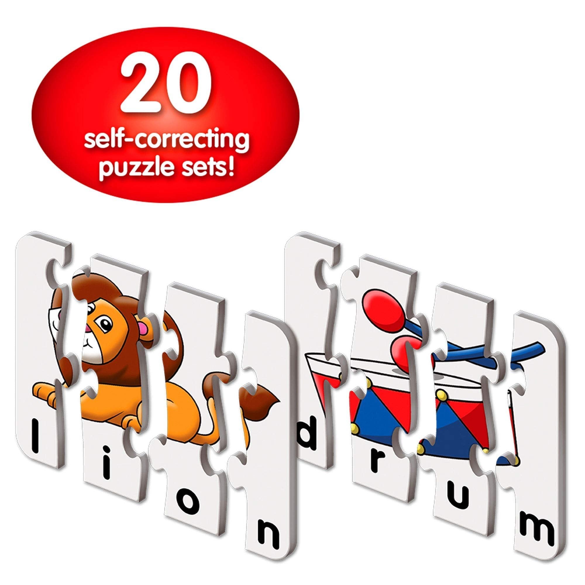 The Learning Journey: Match It! - 4 Letter Words - 20 Piece Self-Correcting Spelling Puzzle with Matching Images - Spelling Puzzles for Kids Ages 3-5 - Award Winning Toys