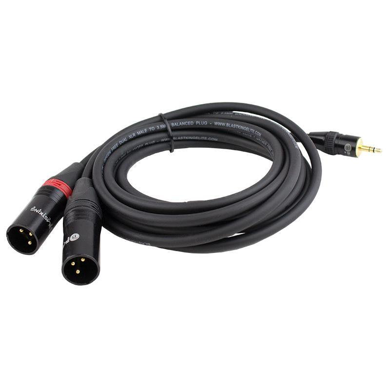 Blastking C2XLRM35B-6 Dual XLR Male to 3.5mm Balanced Plug Cable – 6 ft.