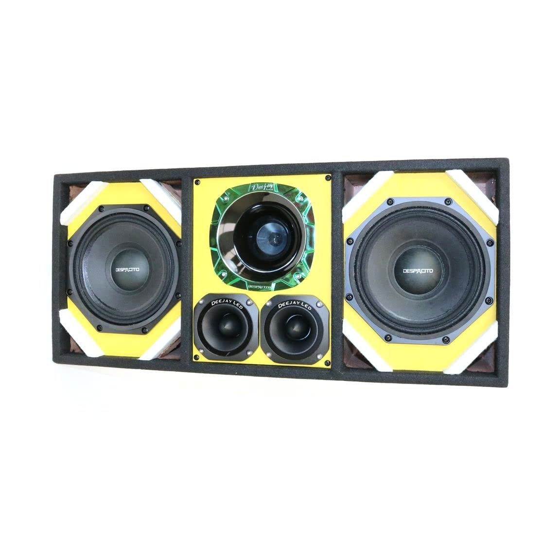 DEEJAY LED TBH8YELLOW DEEJAYLED 2 8" Despacito Horn 2 TW Braz