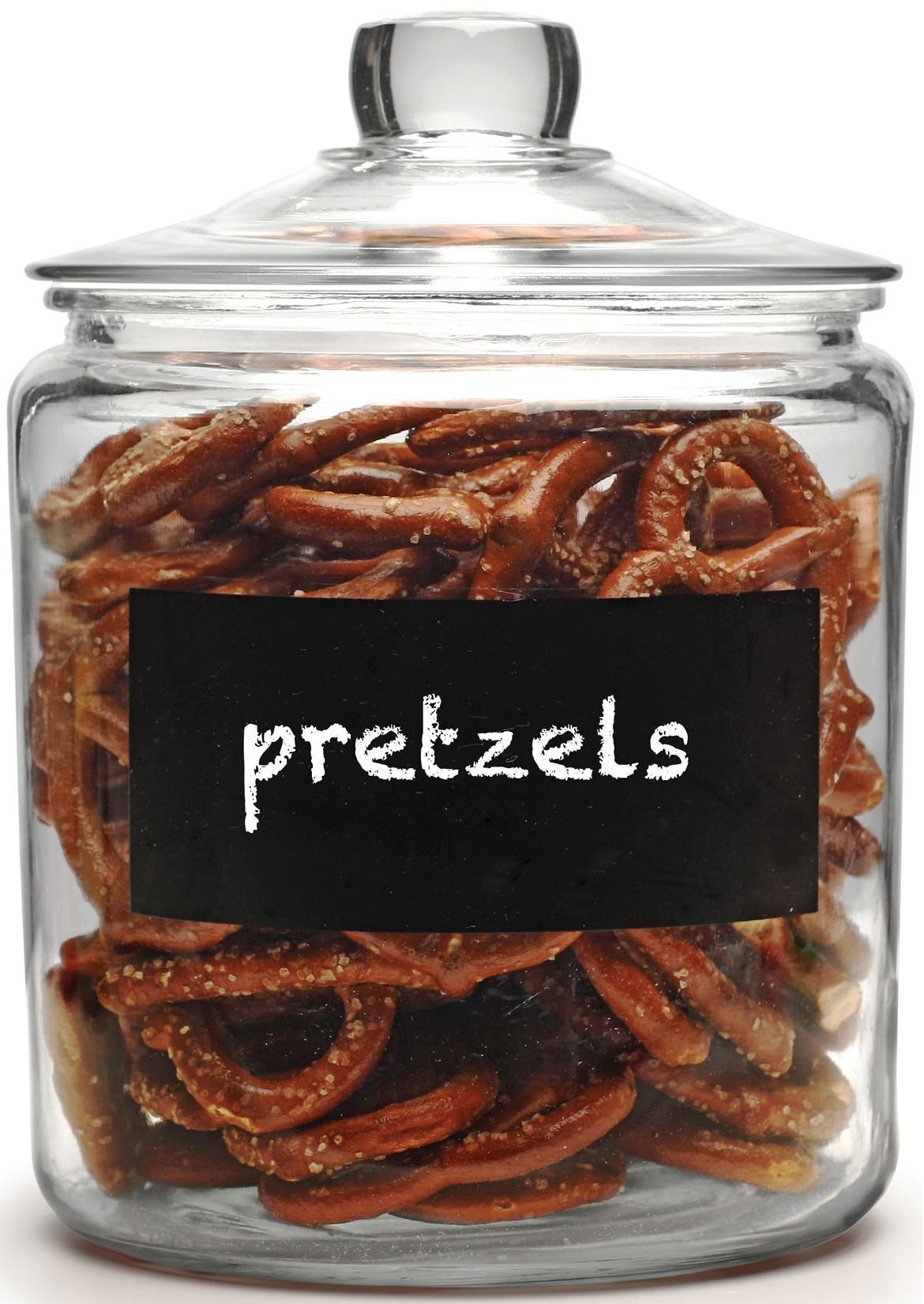 Circleware Large 1.1 Gallon Mason Jar Chalkboard Glass Canister with Lid and Handle, Kitchen Glassware Food Beverage Preserving Container.