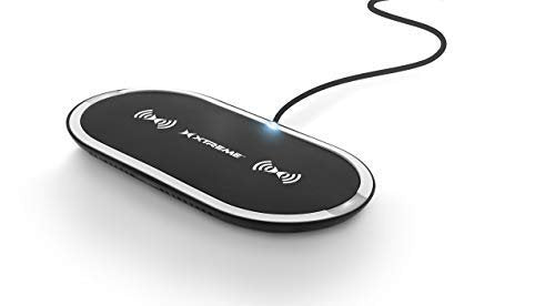 Xtreme Digital Lifestyle Accessories Dual 10W QI Wireless Charging Pad Compatible w/iOS & Android Fast Charging (Black) (XWC81013BLK)