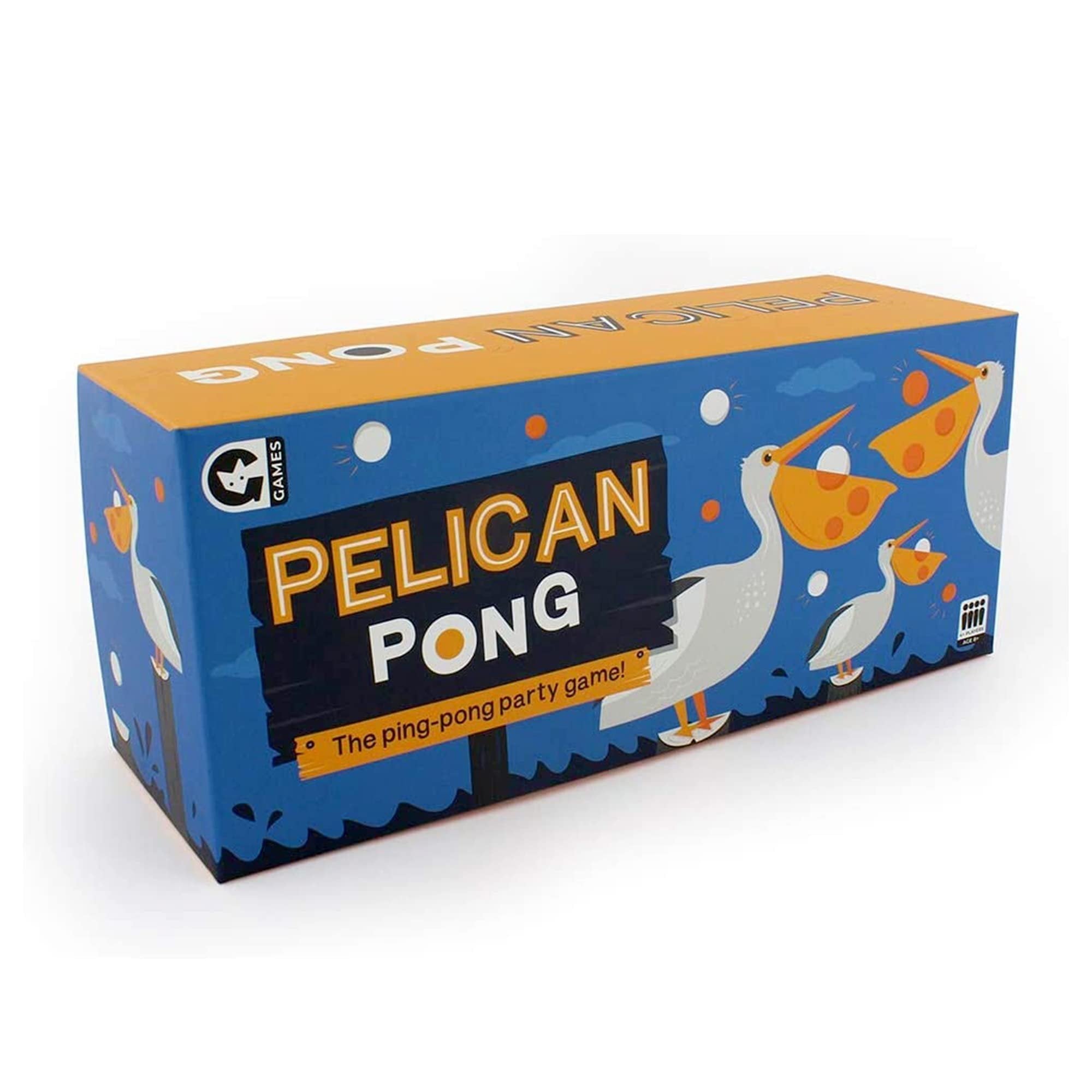 Ginger Fox - Pelican Pong, Ping Pong Ball Catching Game, Fast-Paced Indoor and Outdoor Games, Family-Friendly Party Game for Birthday Parties and Game Night