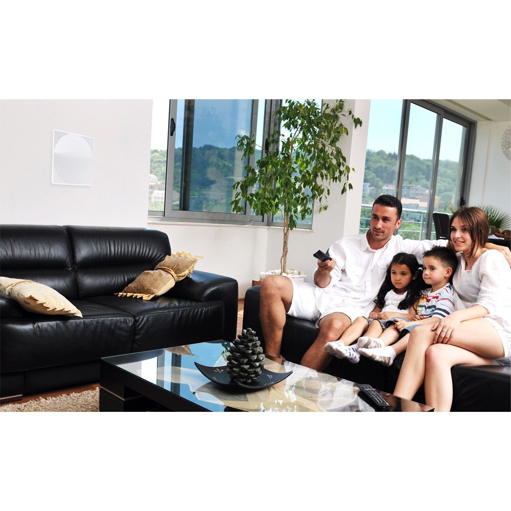 Pyle 6.5” 2-Way Midbass Speakers - Pair of In-Wall/In-Ceiling Woofer Speaker System 1/2'' High Compliance Polymer Tweeter Flush Mount Design w/ 60Hz - 20kHz Frequency Response 200 Watts Peak - PDIC66