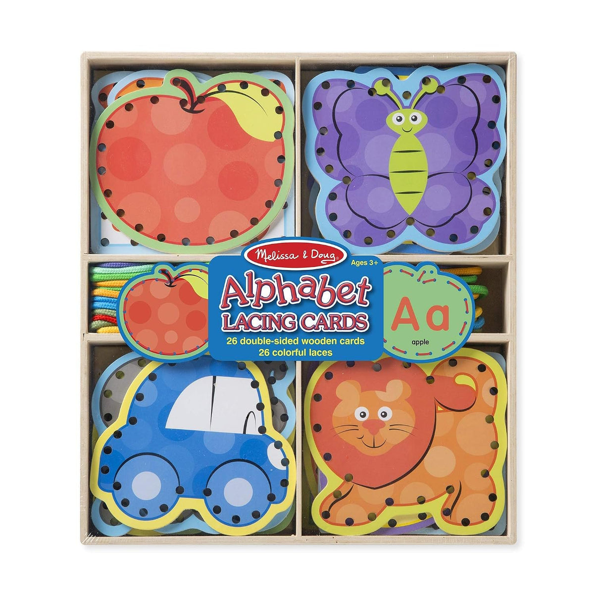 Melissa & Doug Alphabet Lacing Cards, 1 EA