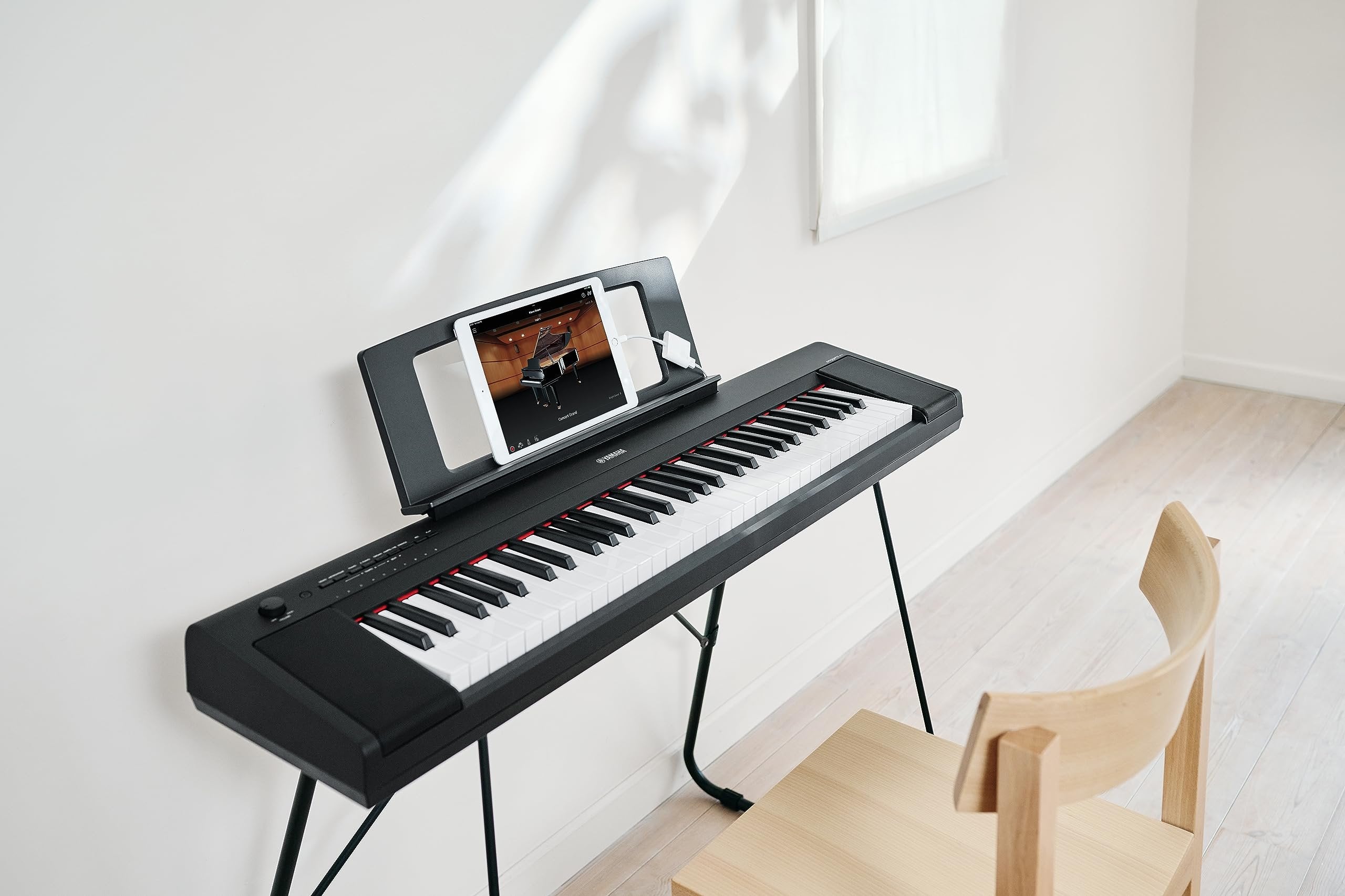 Yamaha 76-Key Piaggero Ultra-Portable Digital Piano, Black (NP35B)