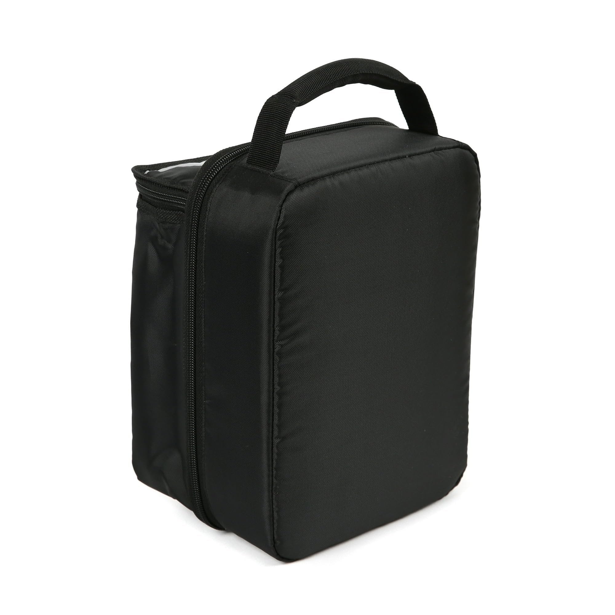 Arctic Zone Expandable HardBody Lunch Box, Black/White | Insulated Upright Cooler with Hard Liner, Adjustable Divider, Easy Clean, Leak-Resistant