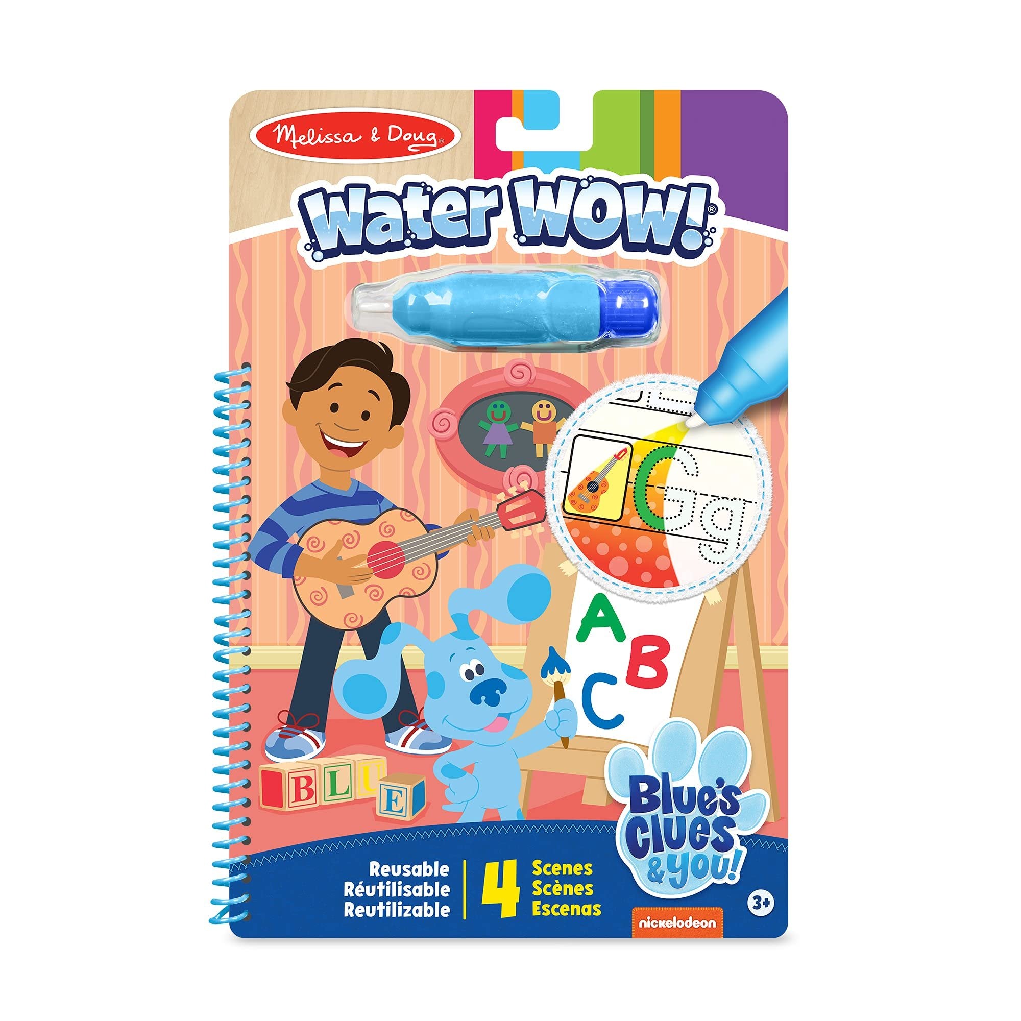 Melissa & Doug Blues Clues & You! Water Wow! Alphabet Water Reveal Travel Activity Pad