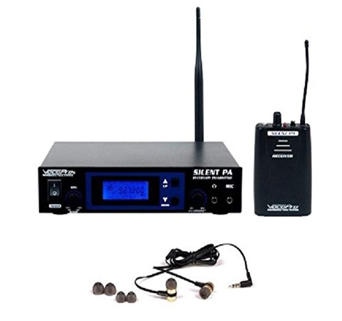 Other Professional PLL Wireless Monitor Package with Stationary Transmitter and Receiver, Black, SILENTPA-in-Ear-ONE