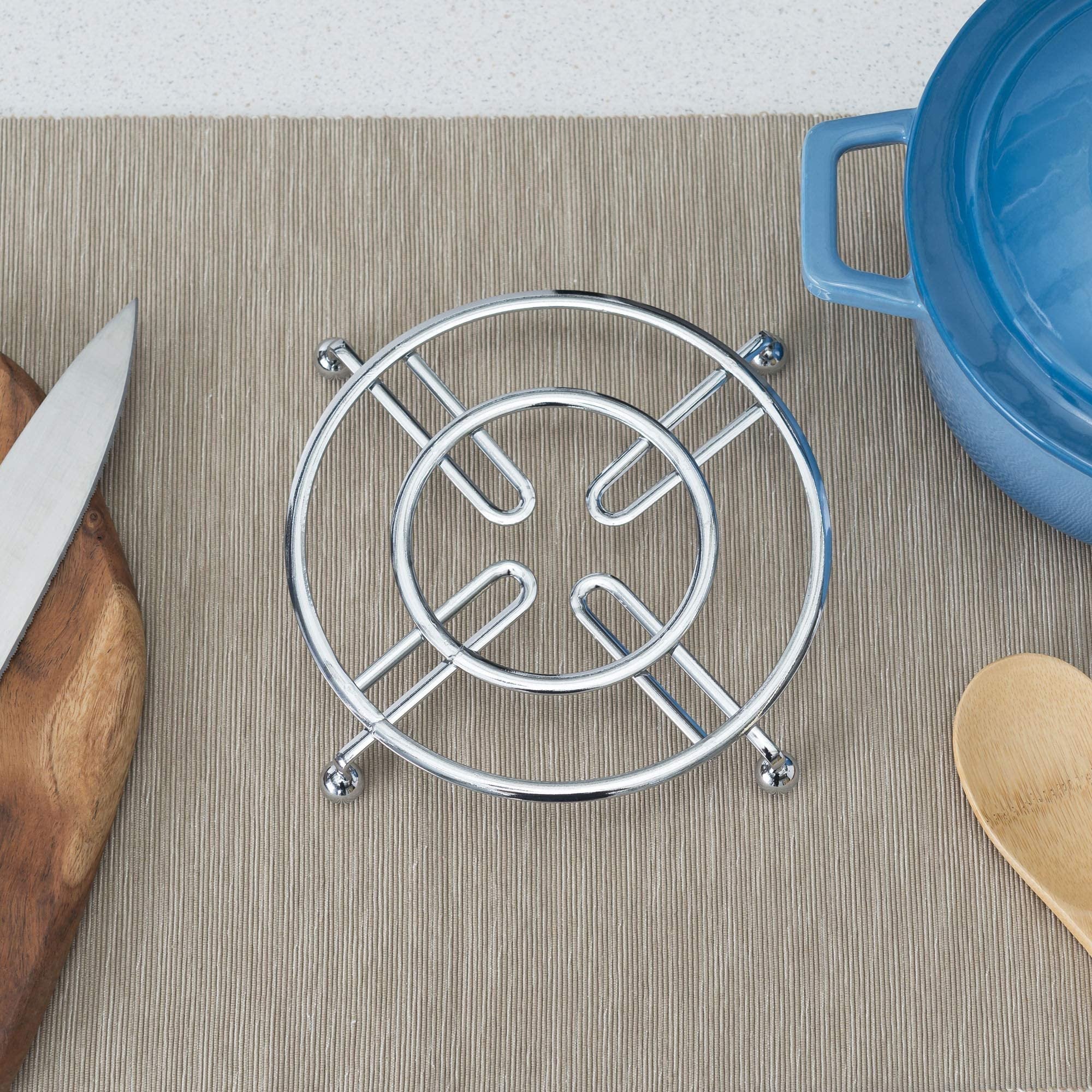 Home Basics Chrome Collection Trivet