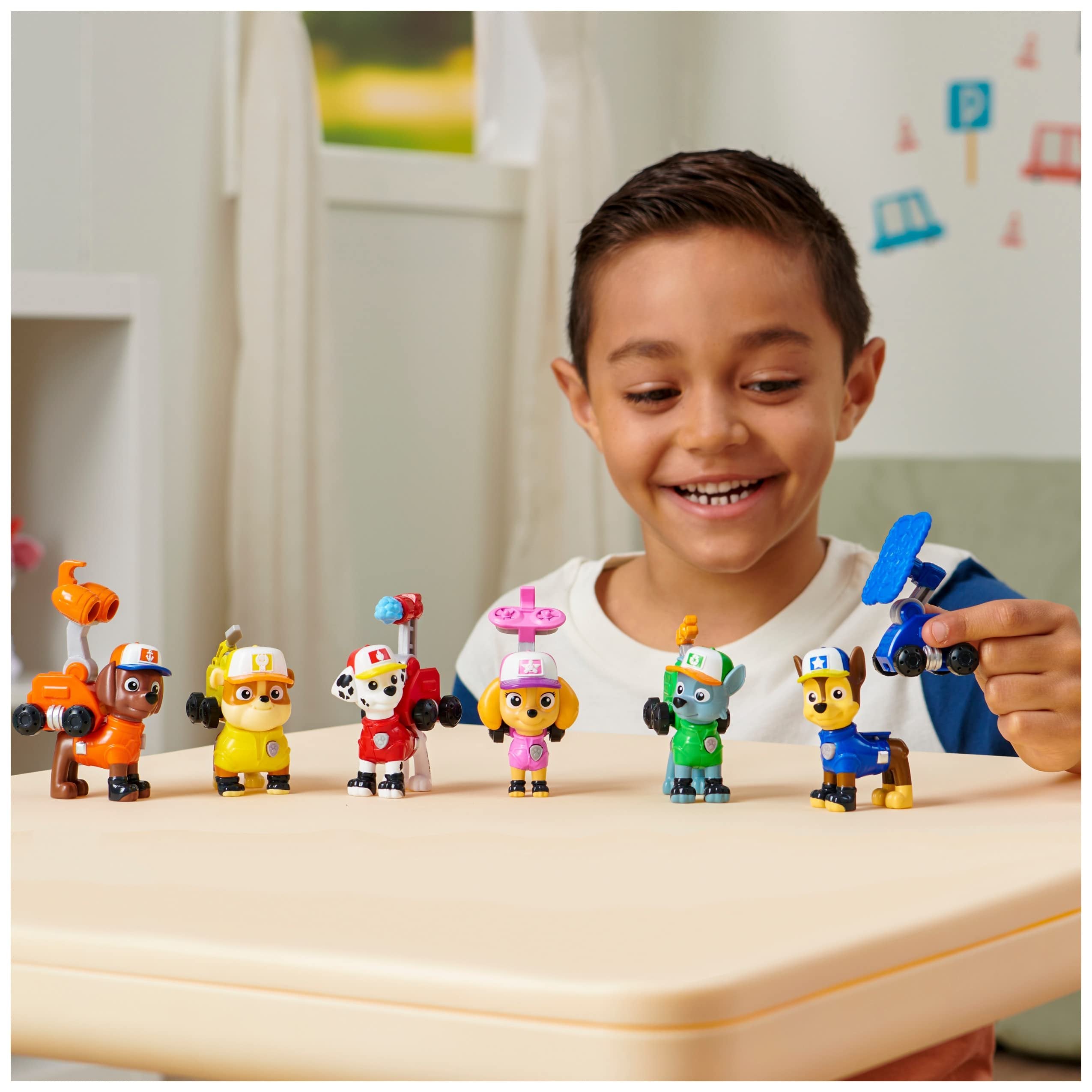 Paw Patrol, Big Truck Pups Chase Action Figure with Clip-on Rescue Drone, Command Center Pod and Animal Friend Kids Toys Ages 3 and up