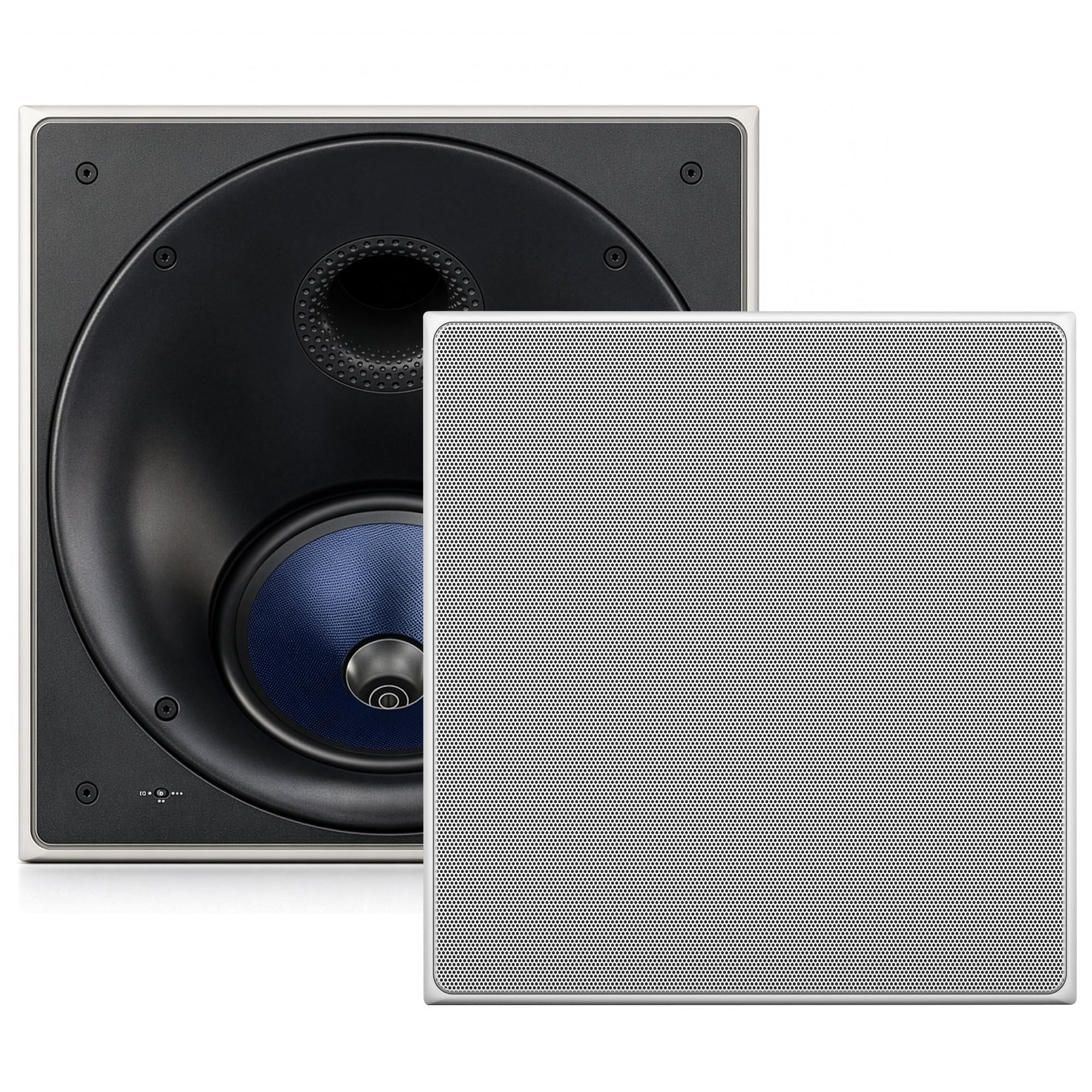 DEEJAY LED 7-Inch Ceiling Speakers, Dual Concentric in-Ceiling Loudspeaker with Rotating Baffle, 320W Peak Power, Flush Mount Ceiling Speaker System for Home Theater or Commercial Audio Installations