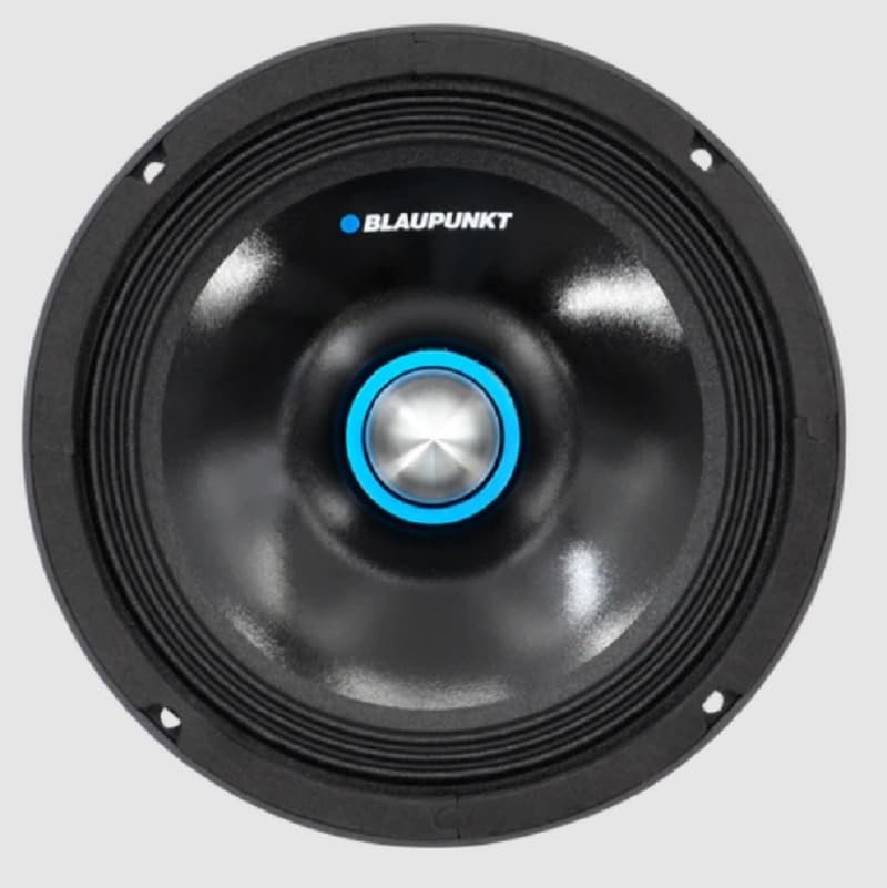 BLAUPUNKT BPP-MR80B 8-inch Midrange Car Audio Speaker 300 Watts Peak Power 4-Ohm Vocals Instrument Clarity Balanced Sound Reproduction