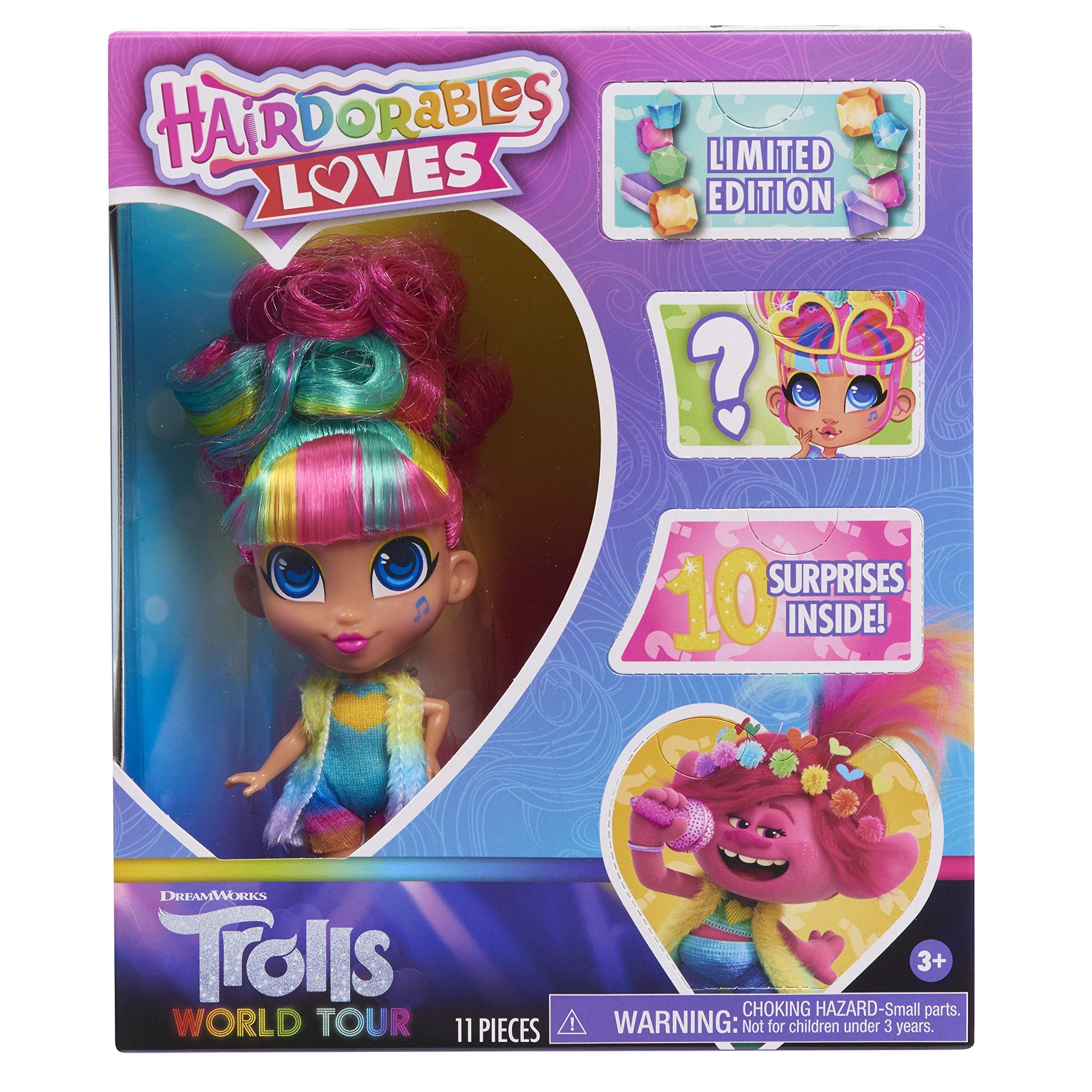 Hairdorables Loves Trolls World Tour, Kids Toys for Ages 3 Up by Just Play