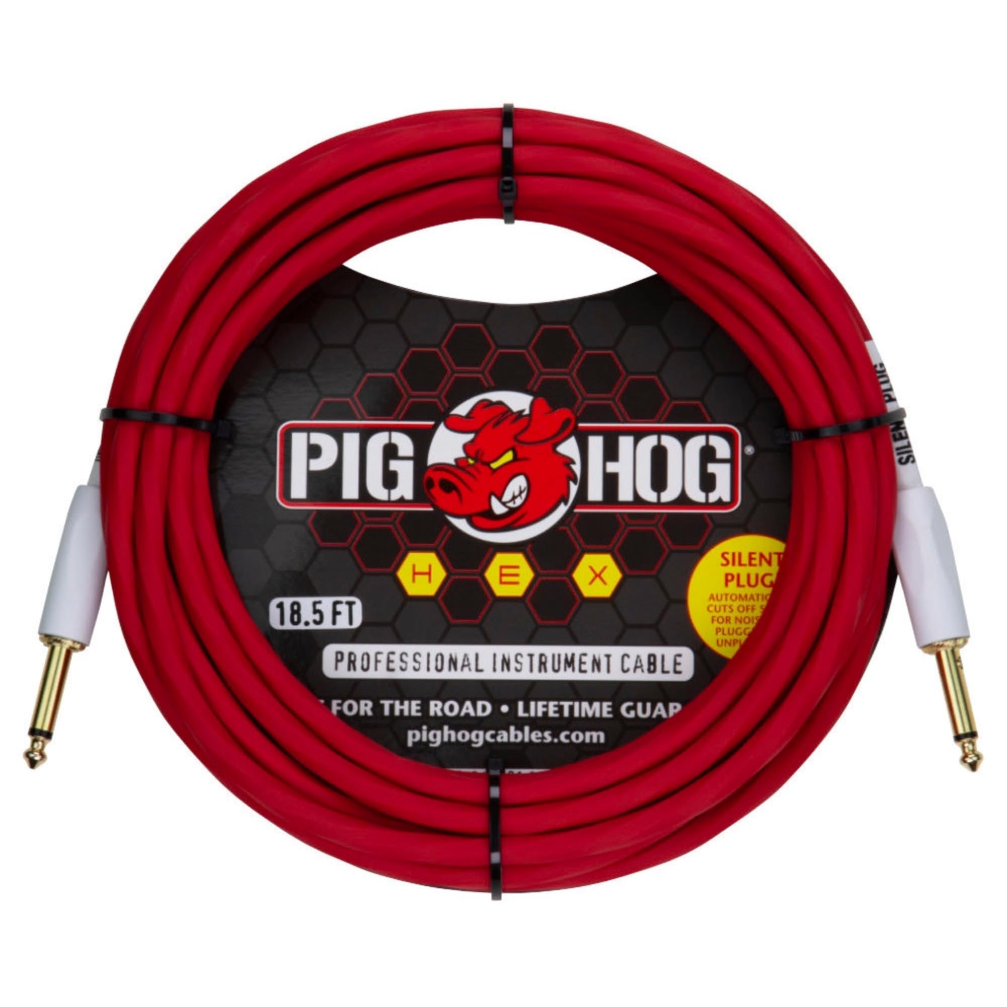 Pig Hog PHSH10GR Hex Series Silent Cable, 10ft