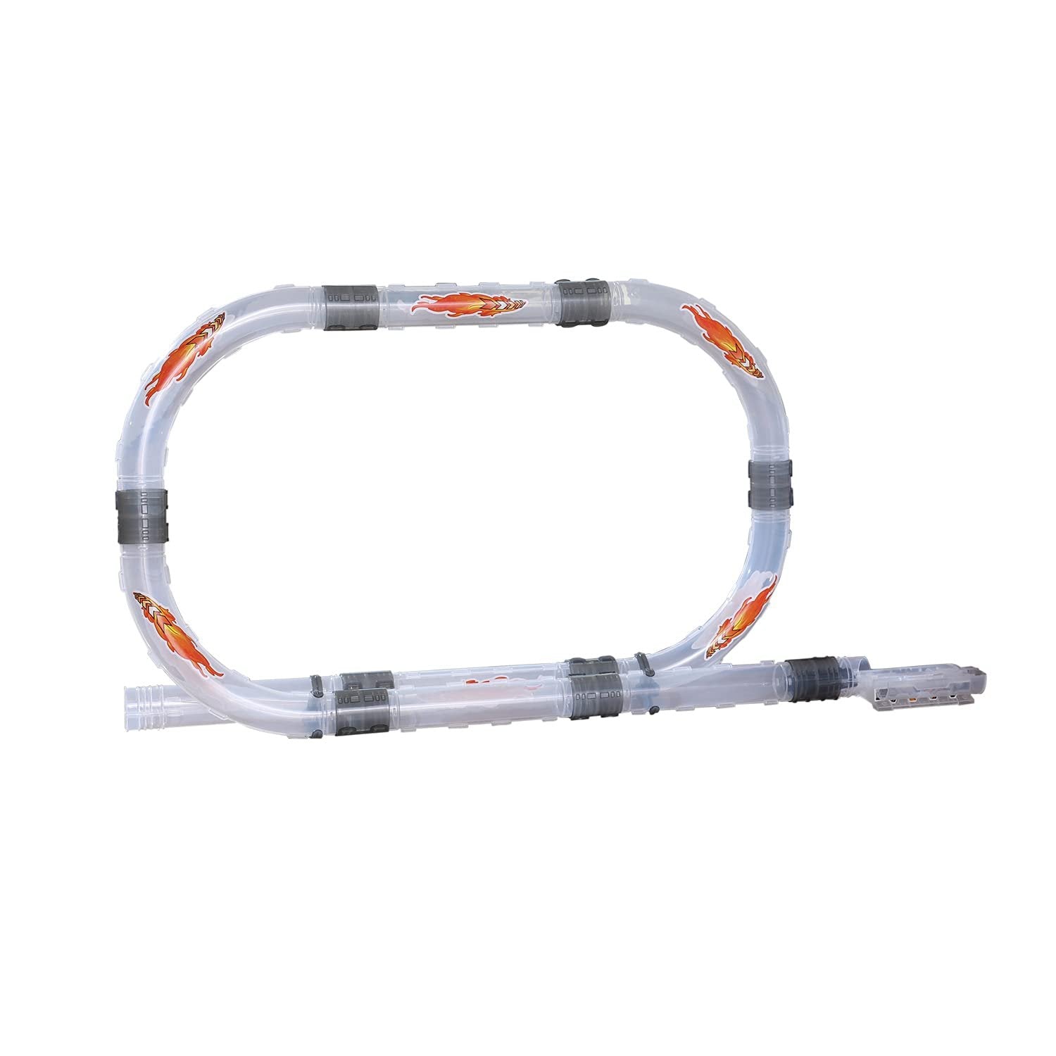 Edushape Catapult Cars Race Track 52 Piece Tube Play Set - Use The String Launcher to Zoom at High Speeds