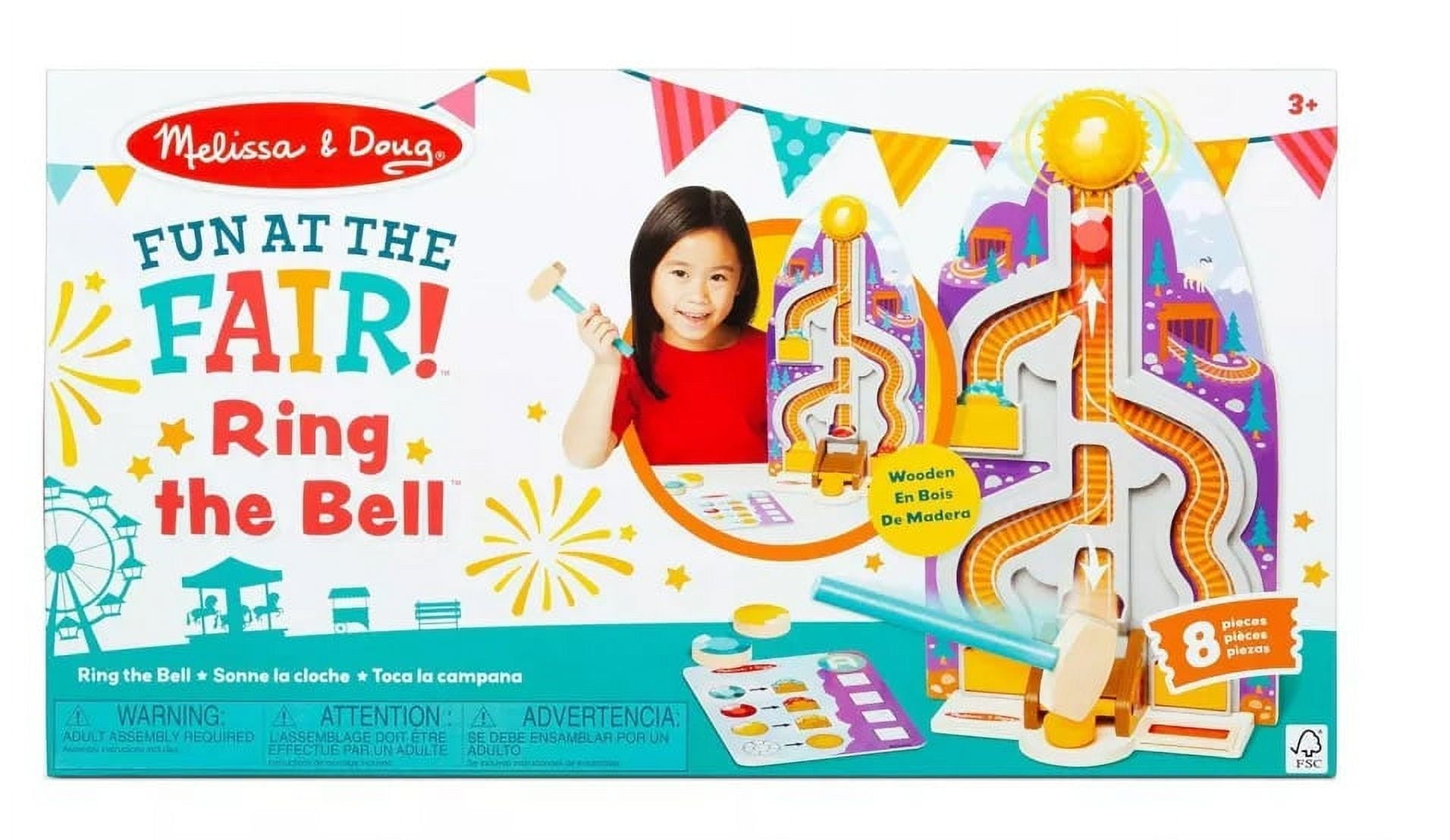 Melissa & Doug Fun at the Fair! Treasure Mountain Ring the Bell Wooden Playset