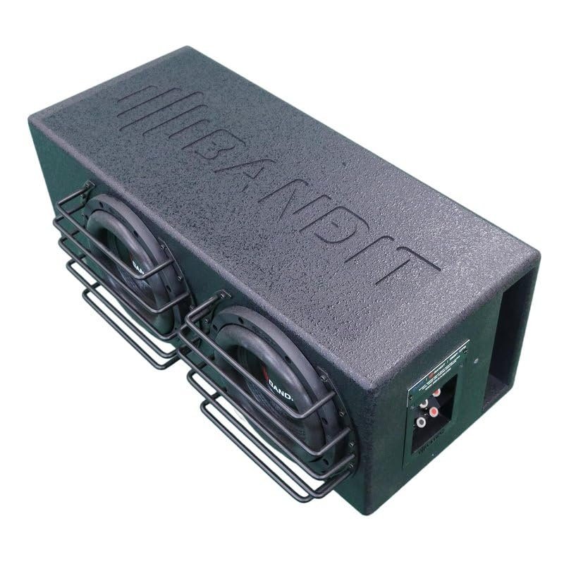 DEEJAY LED BANDIT2X8 Despacito Dual Two 8-inch Subwoofers in A Box Cabinet 1000 Wrms 2000 Watts Peak with Grill Guard and Two Voice Coils 2 ohms Each