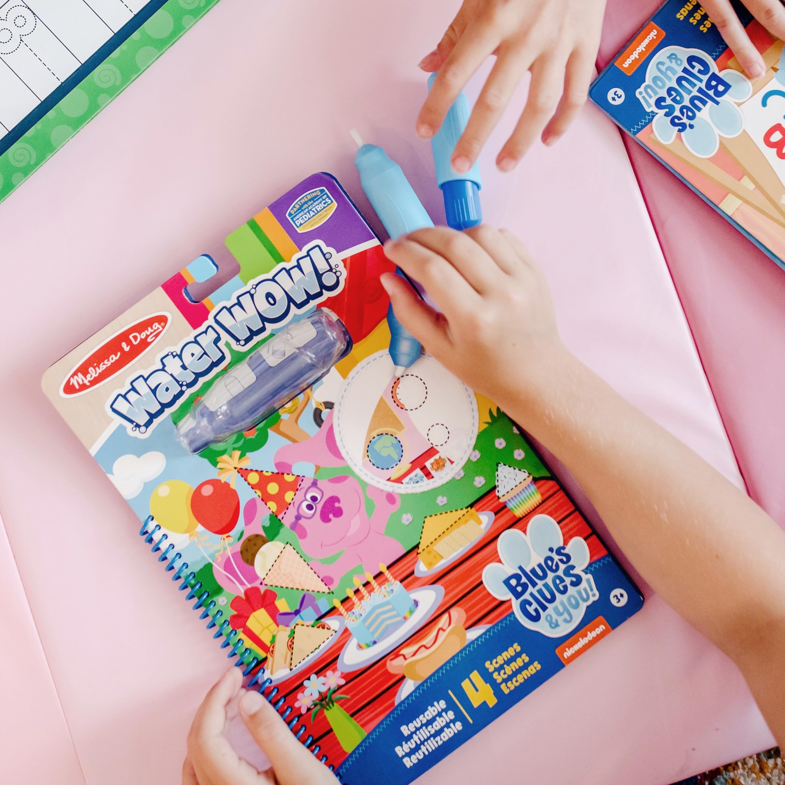 Melissa & Doug Blues Clues & You! Water Wow!! Shapes Water Reveal Travel Book | Activity Pad | 3+ | Gift for Boy or Girl