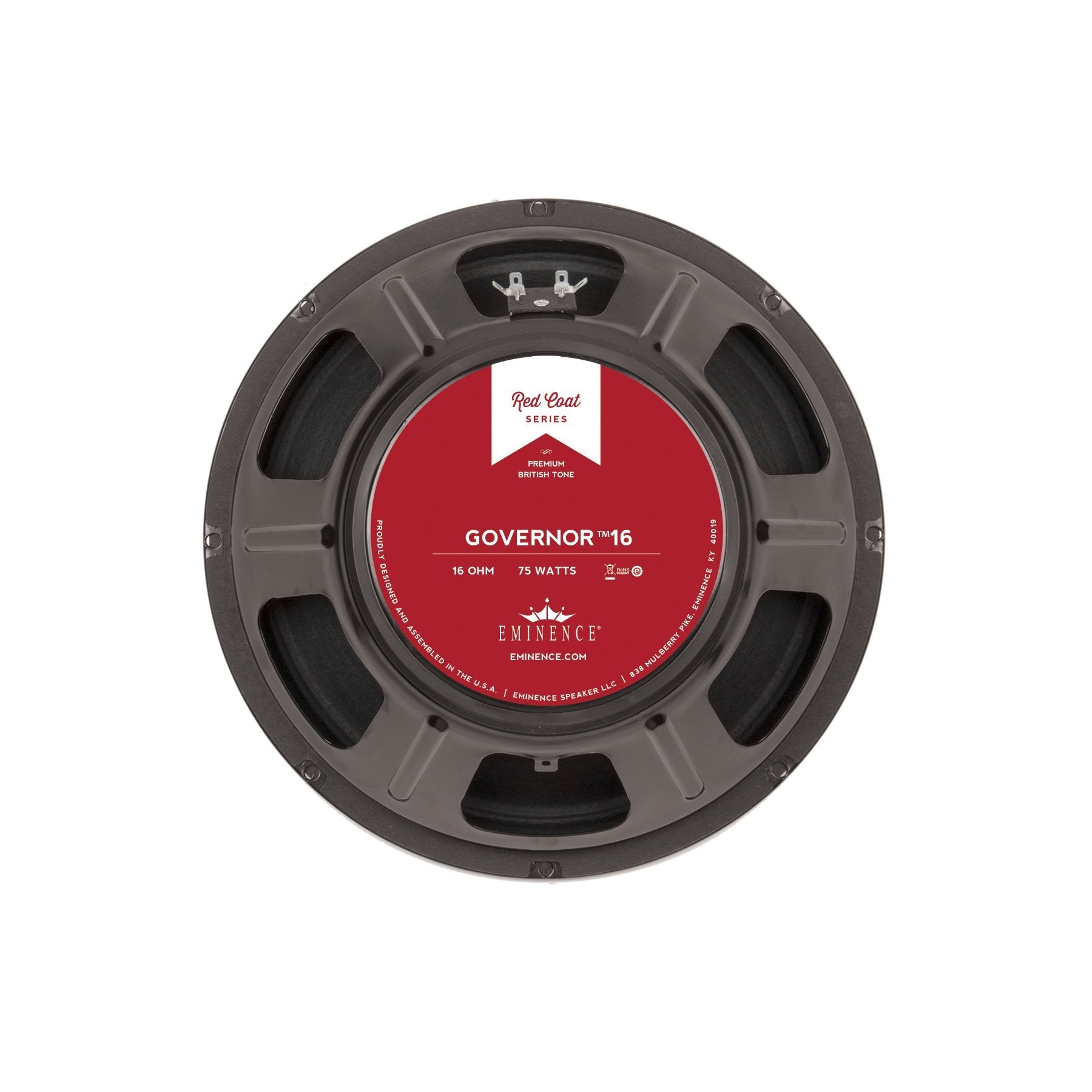 Red Coat Series The Governor 16 12" Guitar Speaker, 75 Watts at 16 Ohms