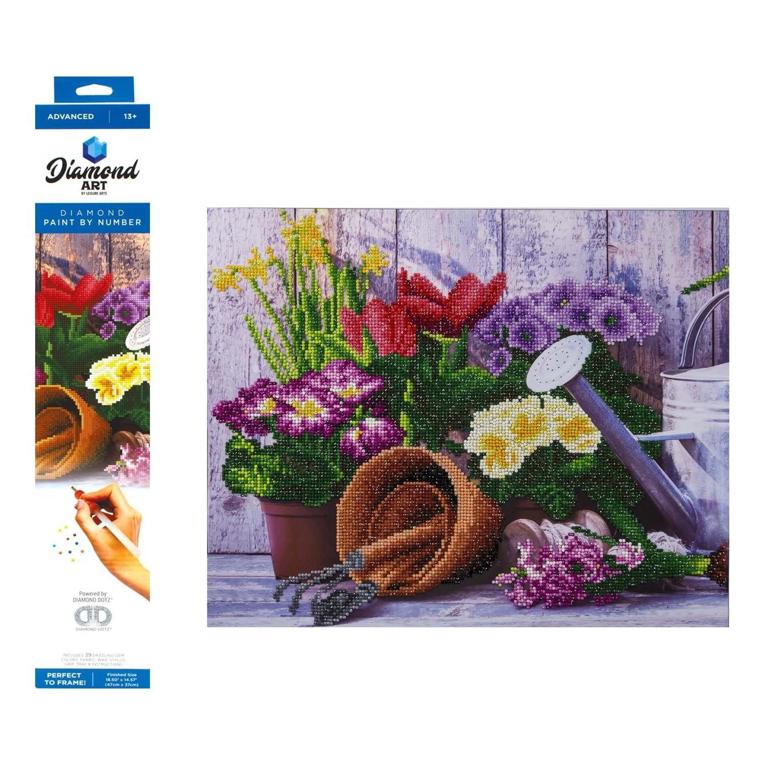 Diamond Art By Leisure Arts DMA Kit 14x16 Advanced Gardening