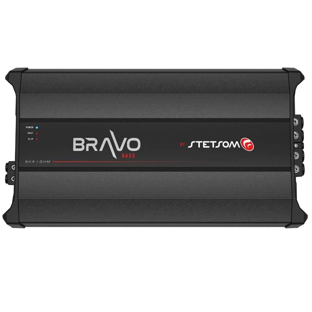 Stetsom Bravo BASS 8000 1 Ohm Mono Subwoofer Car Audio Amplifier, 8000.1 8K...