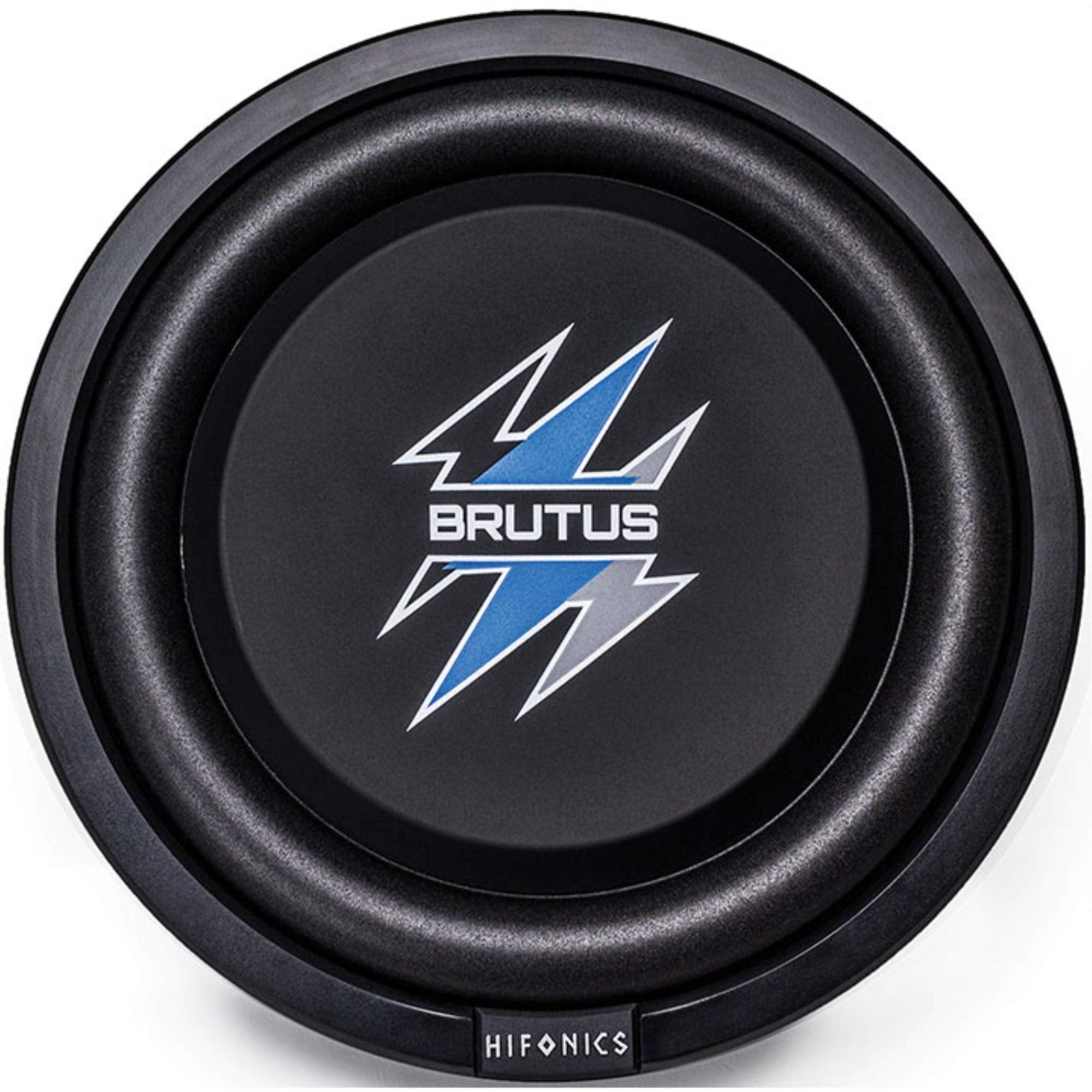 Hifonics BXS8D4 Brutus Shallow Mount Subwoofer (Black) – 8 Inch Subwoofer, 400 Watt, Car Audio System, 2 Inch Voice Coils, UV Rubber Surround, Best in Sealed Enclosures, Marine Grade