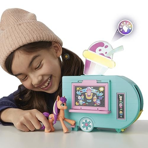 My Little Pony Playset Sunny Starscout Smoothie Truck Set, Hoof to Heart Pony Doll, Toys for Girls and Boys 5 Years Old+