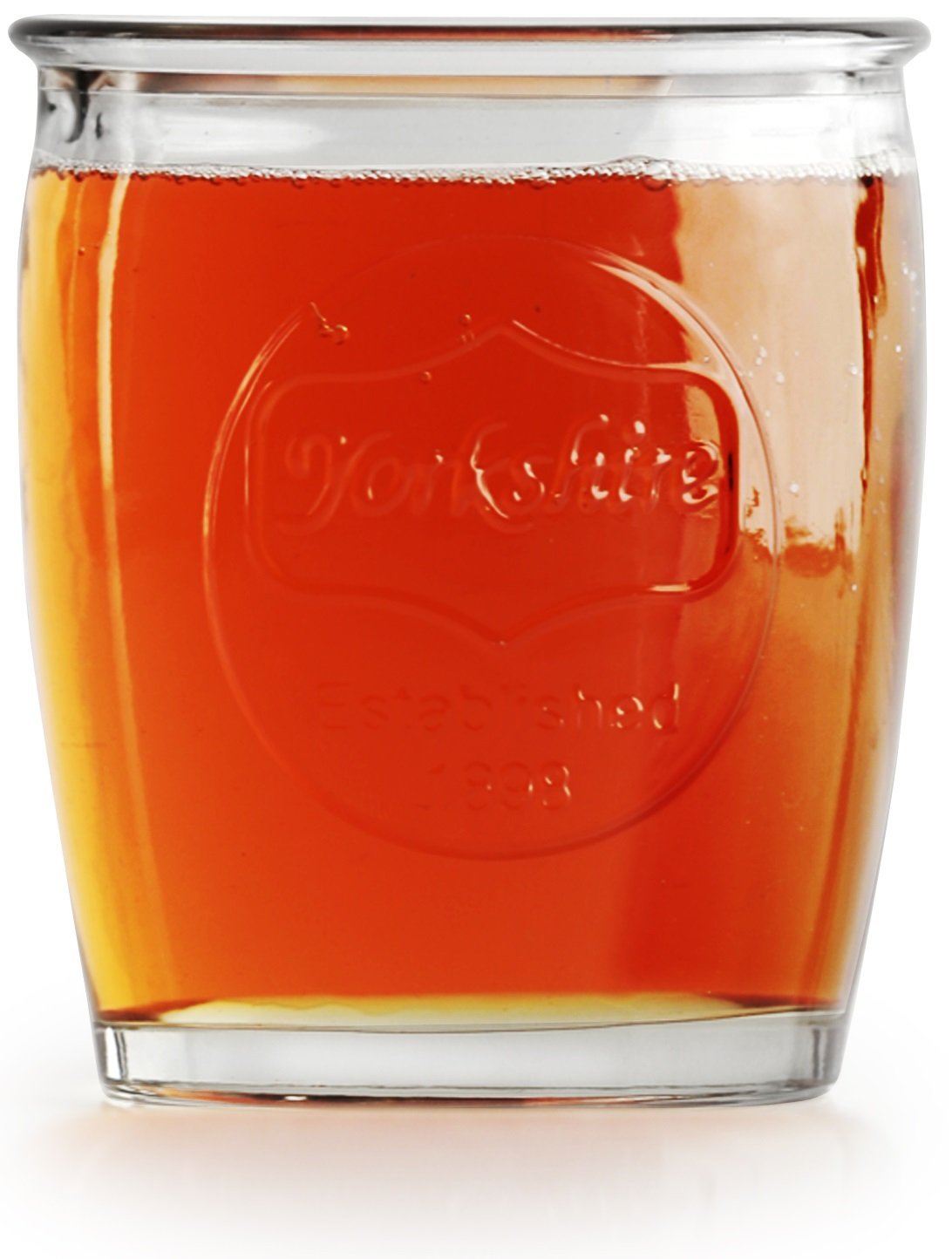 Circleware Yorkshire Whiskey Glass Drinking Glasses Set, 14 Ounce, Set of 4 Double Old Fashioned Clear Heavy Base Scotch Glass Cups