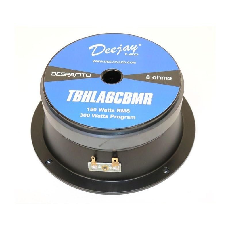 DEEJAY LED TBHLA6CBMR 8 Ohm 6-inch Sealed Back High Power Midrange 150 RMS 300 Watts Program